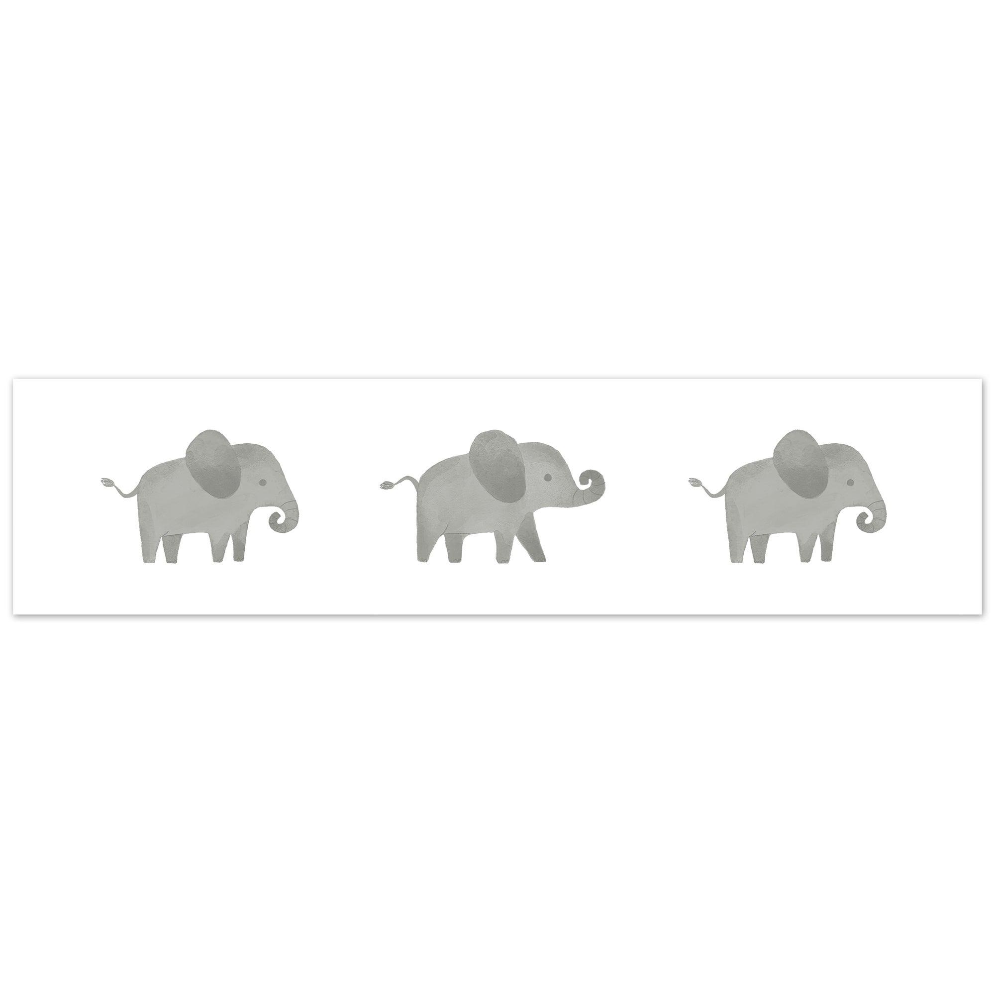 2000x2000 Sweet Jojo Designs Grey and White Wallpaper Wall Border for Blush Pink Watercolor Elephant Safari Collection