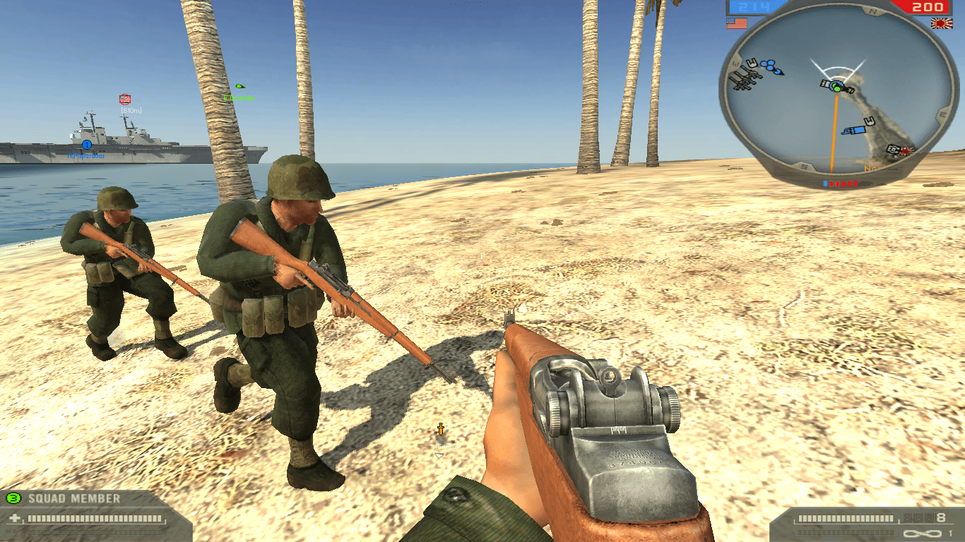 1366x768 US Kit Selection image 1943 mod for Battlefield 2