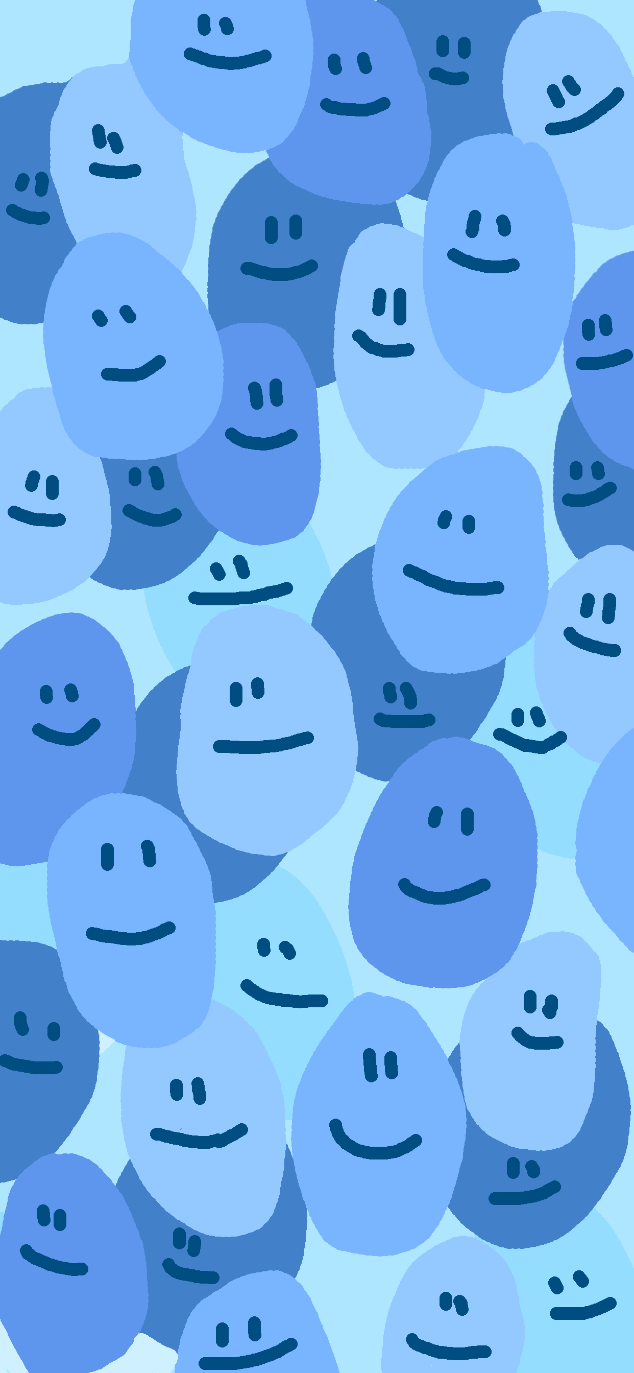 1242x2688 Blue Smiley Face Wallpaper