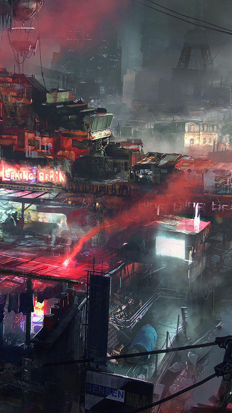 750x1334 Futuristic City iPhone Wallpaper