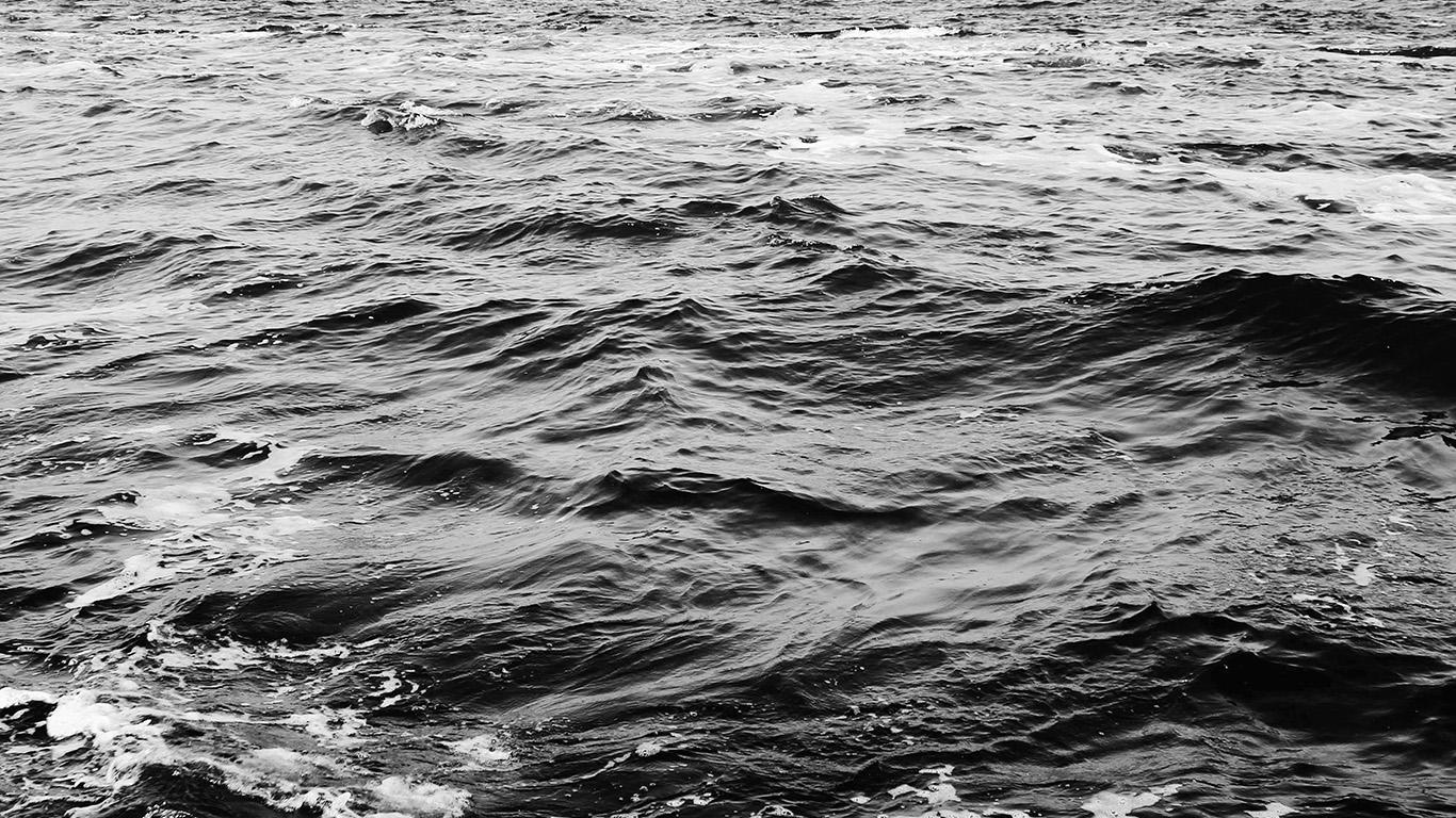 1366x768 wallpaper for desktop, laptop. sea water beach nature bw dark wave