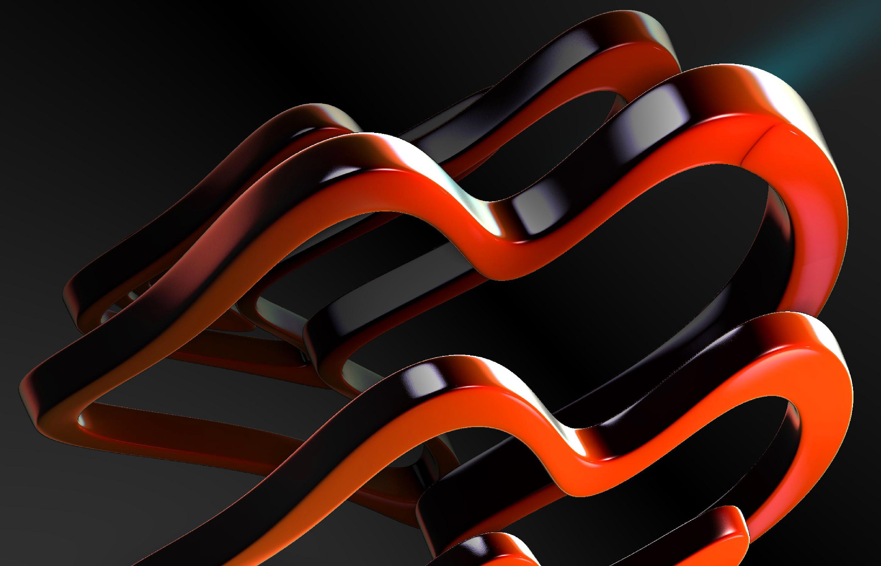 2800x1800 Download wallpaper 3D waves, creative, dark background, art for desktop with resolution 2800x1800. High Quality HD picture wallpaper