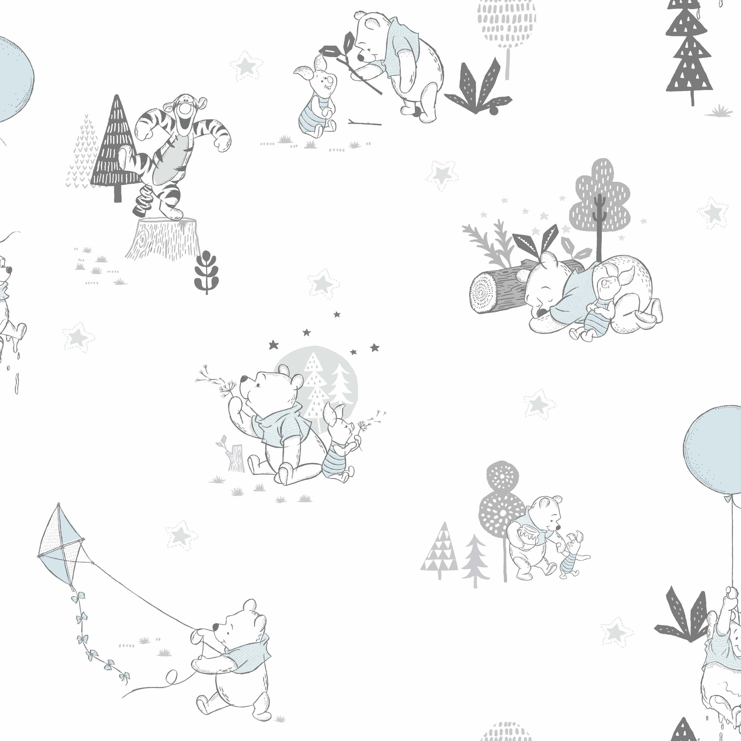3000x3000 York Wallcoverings Disney Winnie the Pooh Playmates Wallpaper