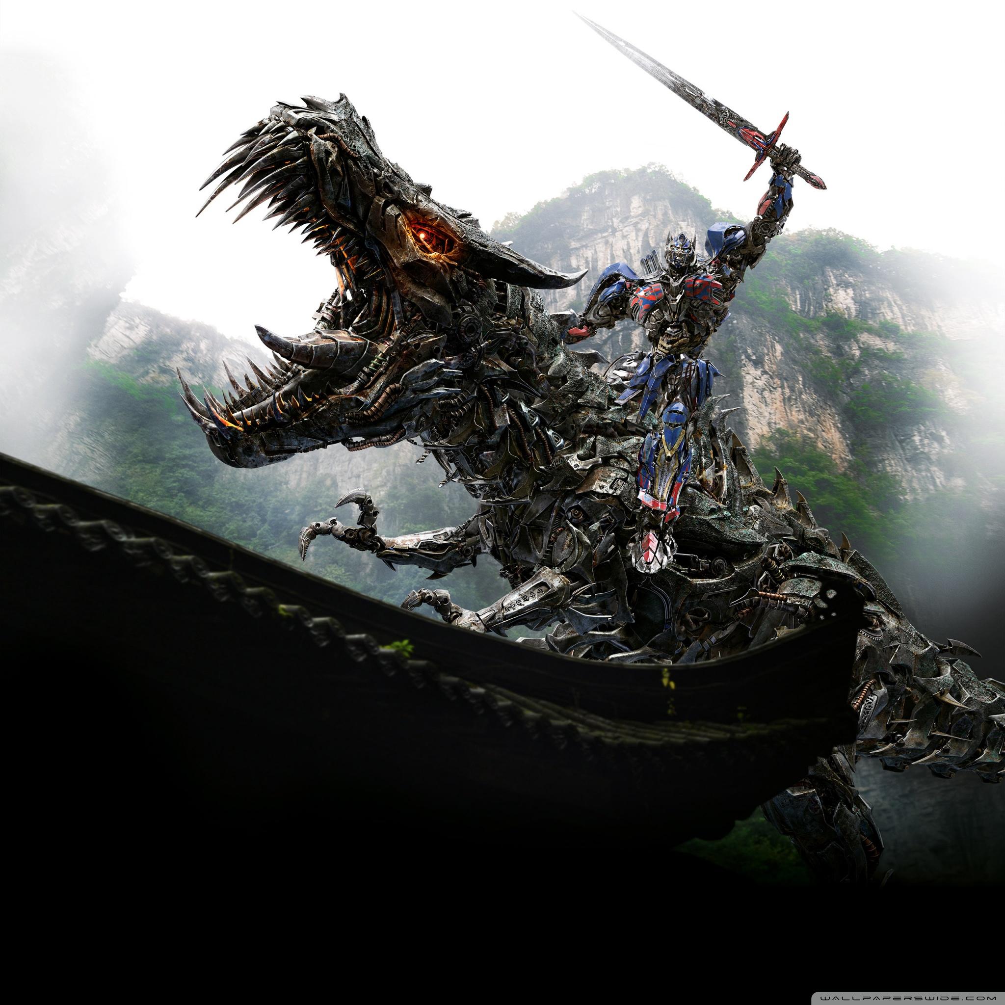 2048x2048 Transformers 4 Optimus Prime Vs Dinobot Ultra HD Desktop Background Wallpaper for 4K UHD TV : Widescreen & UltraWide Desktop & Laptop : Tablet