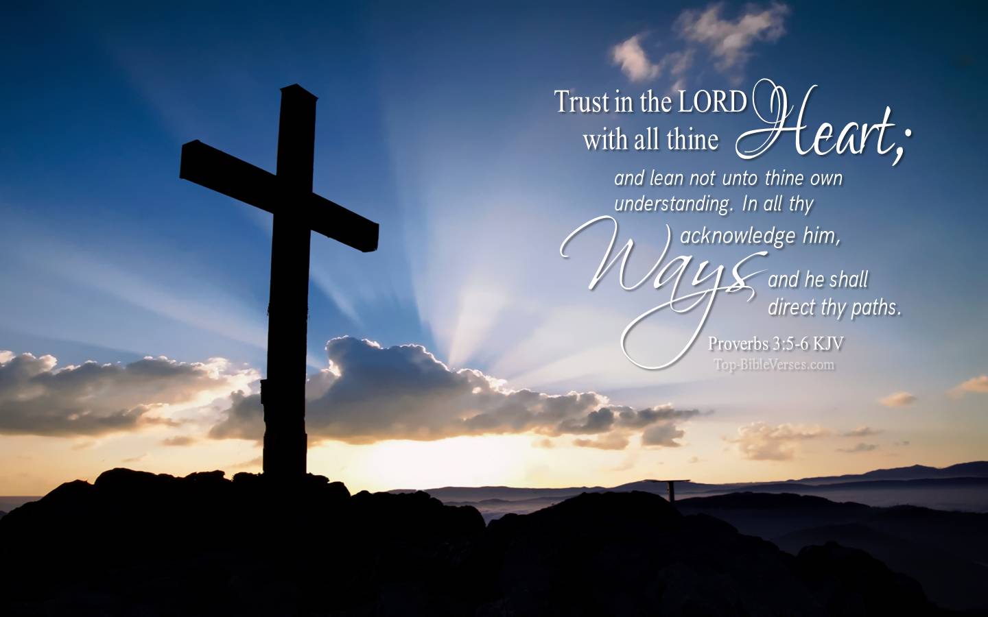 1440x900 Proverbs 3:5 6 KJV Desktop Wallpaper. Bible Verse Wallpaper