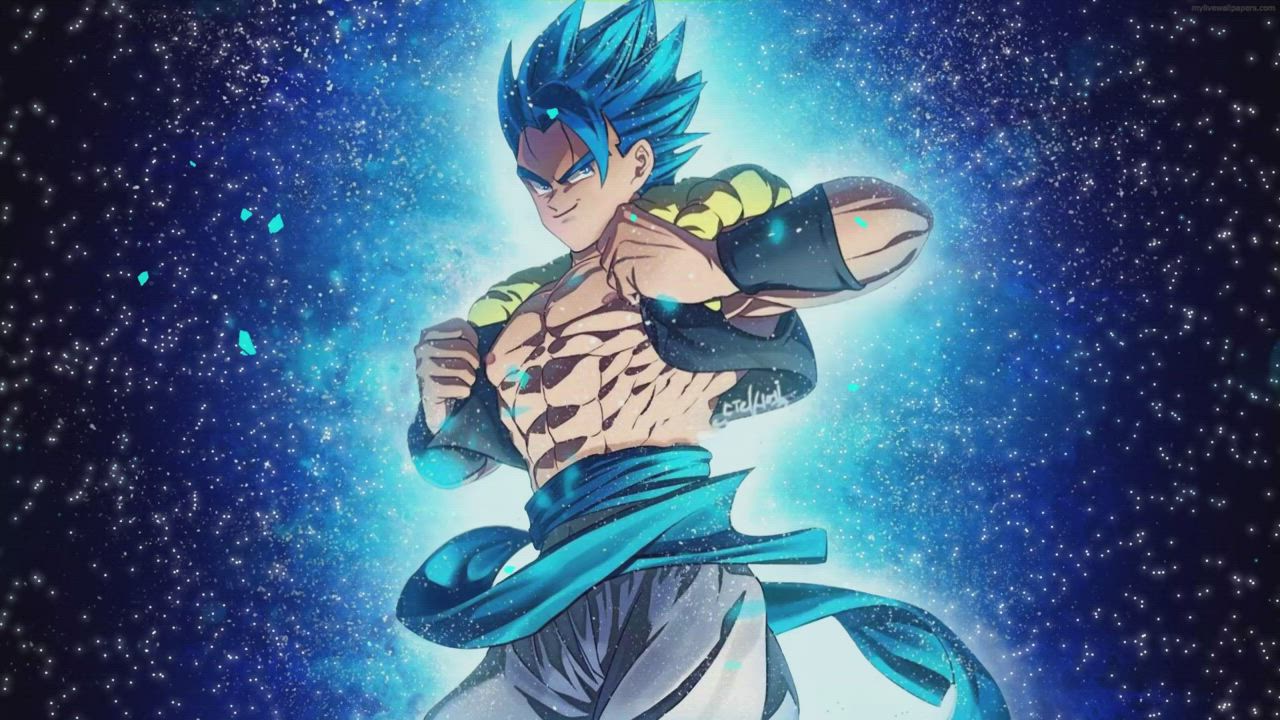 1280x720 BLUE GOGETA LIVE WALLPAPER. Anime dragon ball super, Dragon ball super goku, Anime dragon ball
