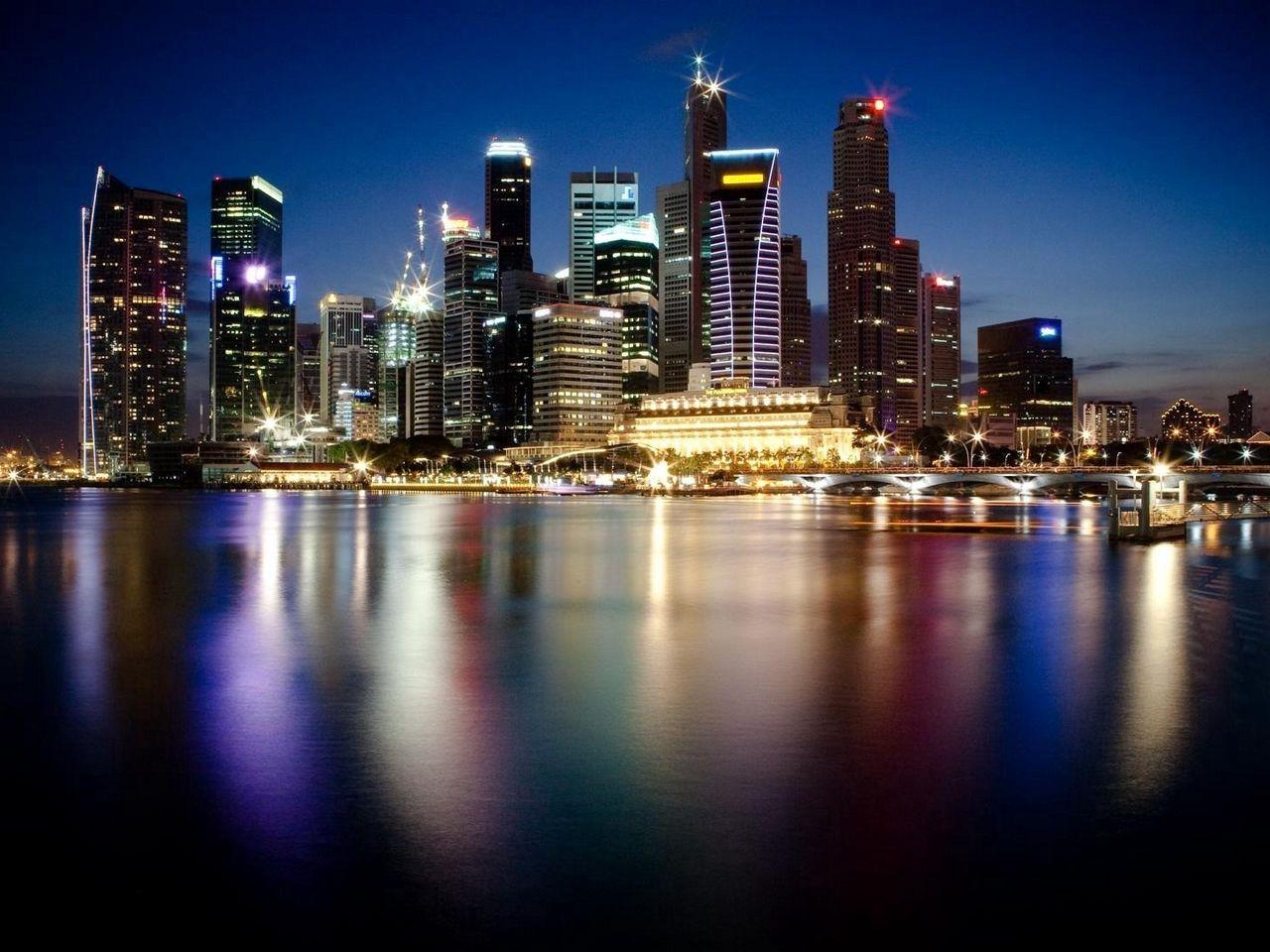 1280x960 Download wallpaper 1280x960 shanghai, china, city, night, building standard 4:3 HD background