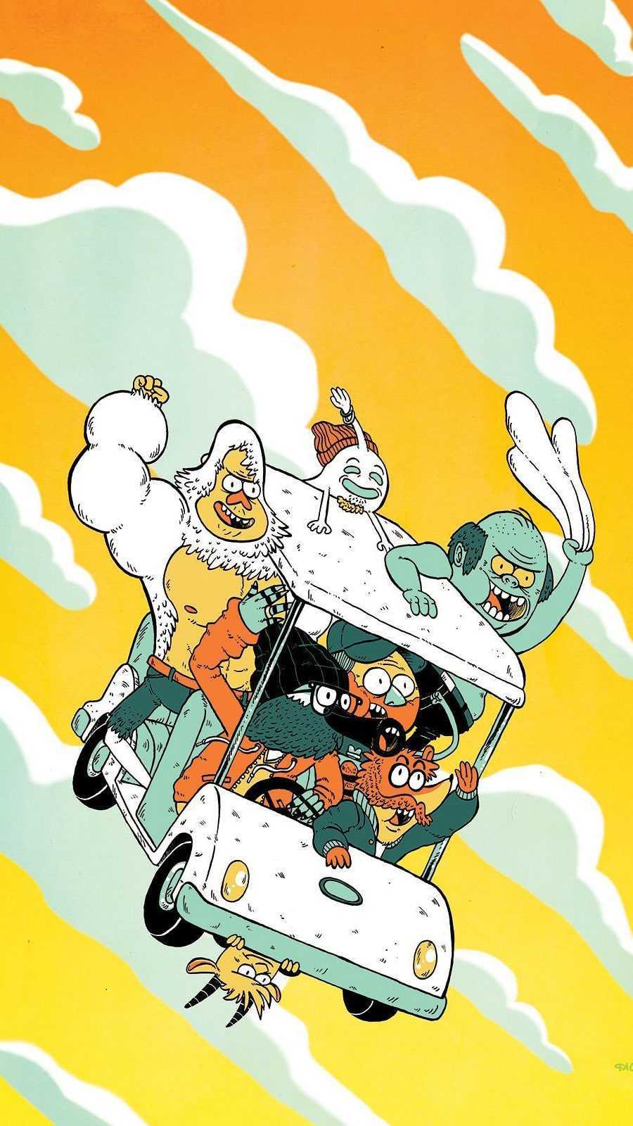 900x1600 4K Regular Show Wallpaper