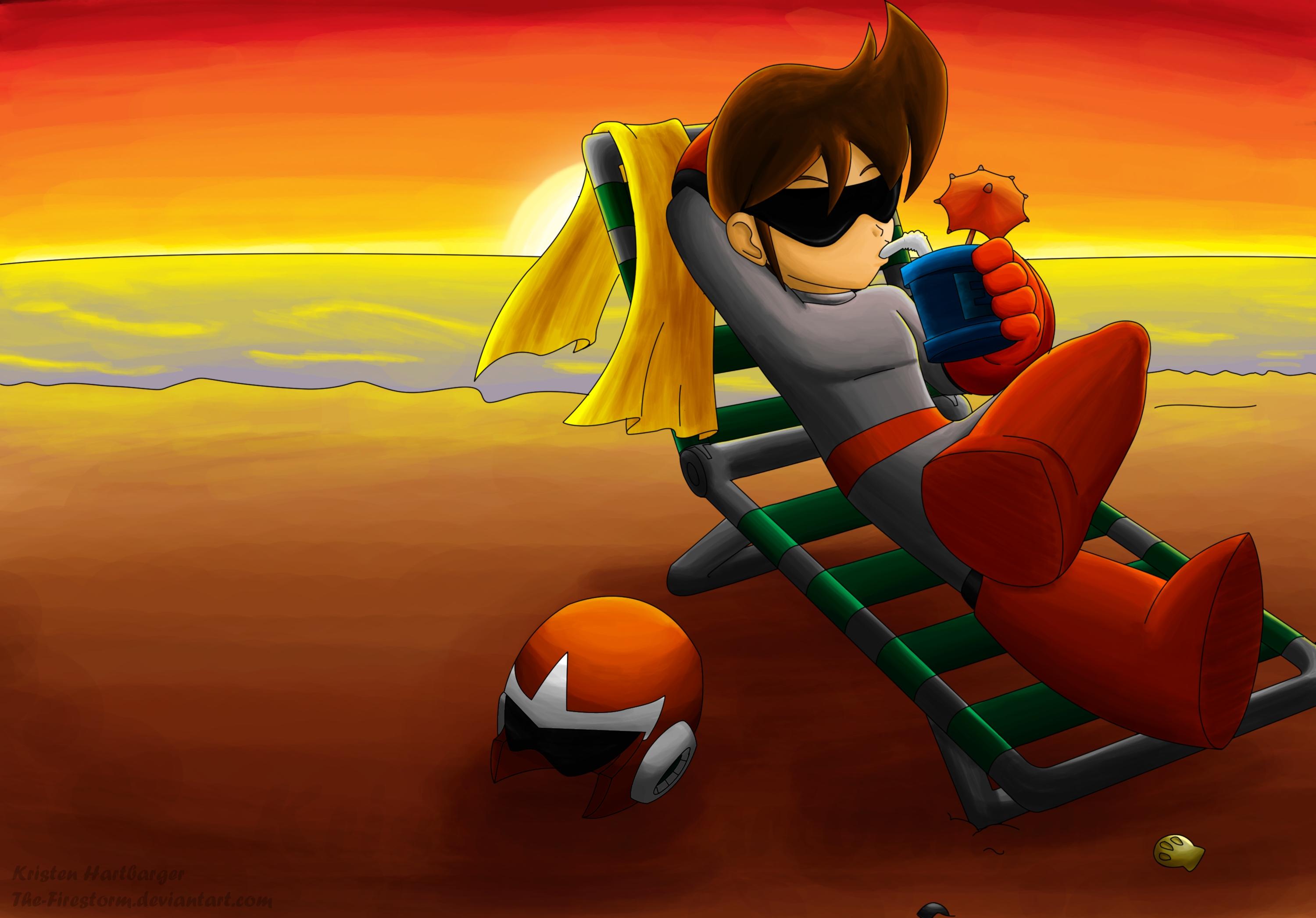 3000x2093 Megaman Proto Man wallpaperx2093