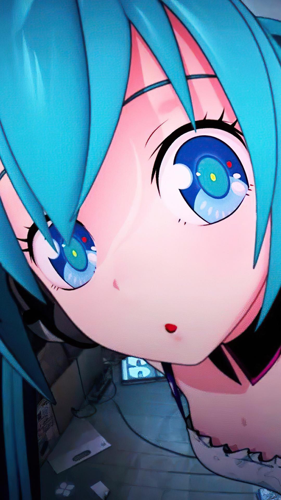 1080x1920 Hatsune Miku Closeup Big Eyes 4k iPhone 6s, 6 Plus, Pixel xl , One Plus 3t, 5 HD 4k Wallpaper, Image, Background, Photo and Picture