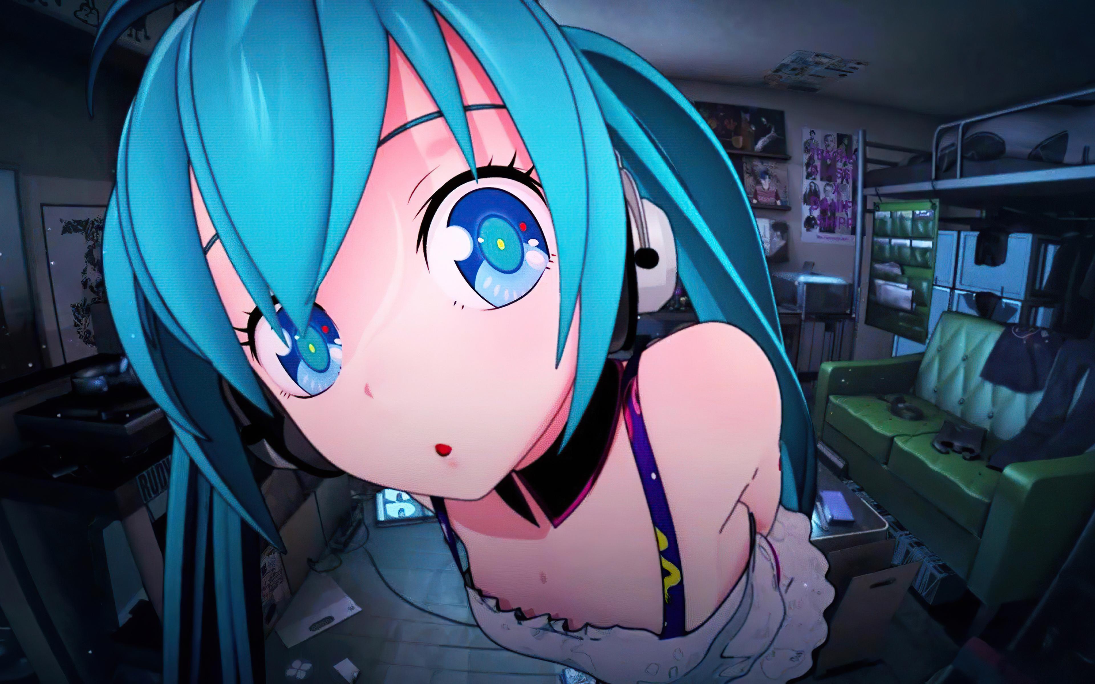 3840x2400 Hatsune Miku Closeup Big Eyes 4k 4k HD 4k Wallpaper, Image, Background, Photo and Picture