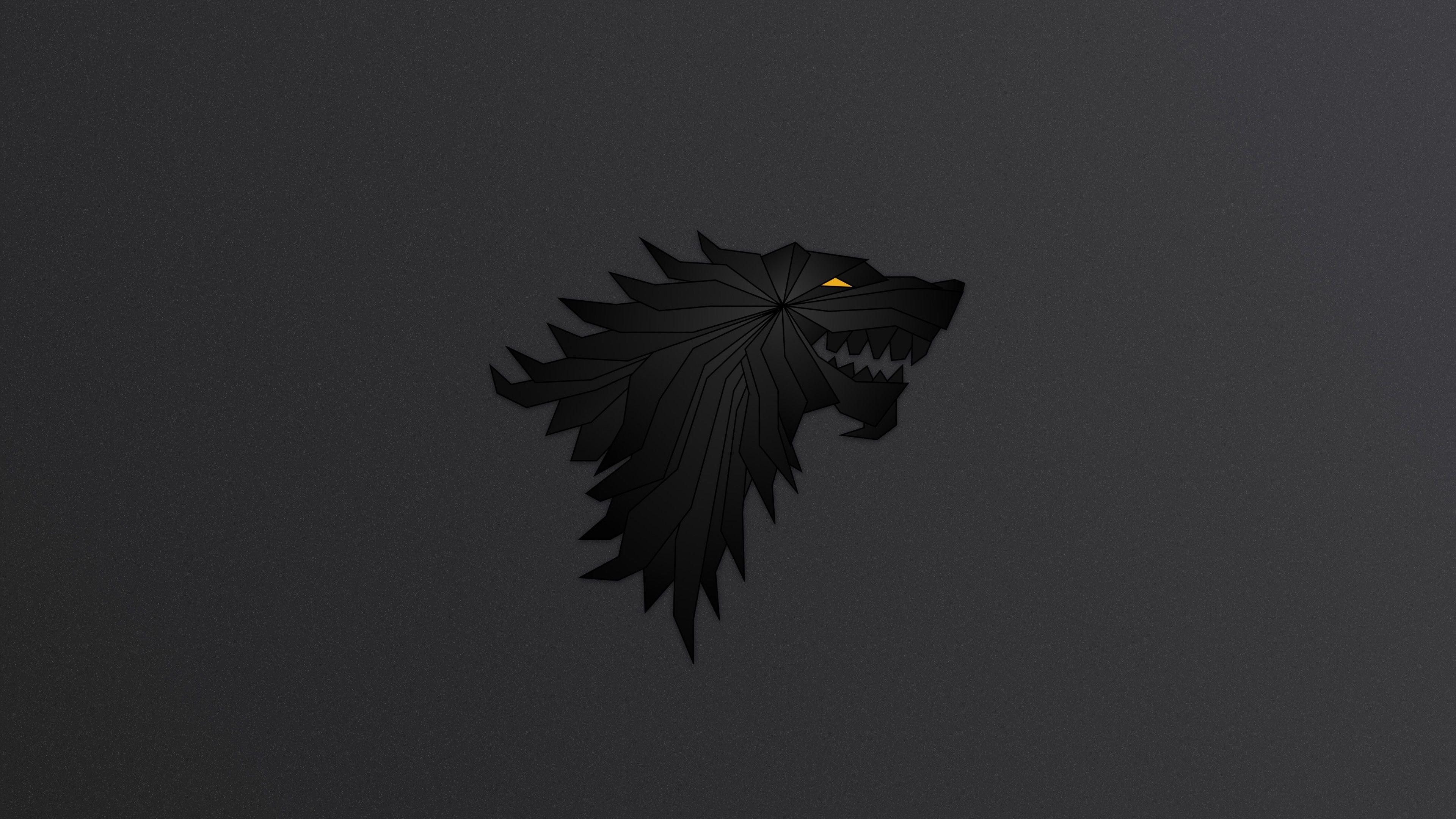 3840x2160 House Stark Game Of Thrones Minimalism HD 4K Wallpaper