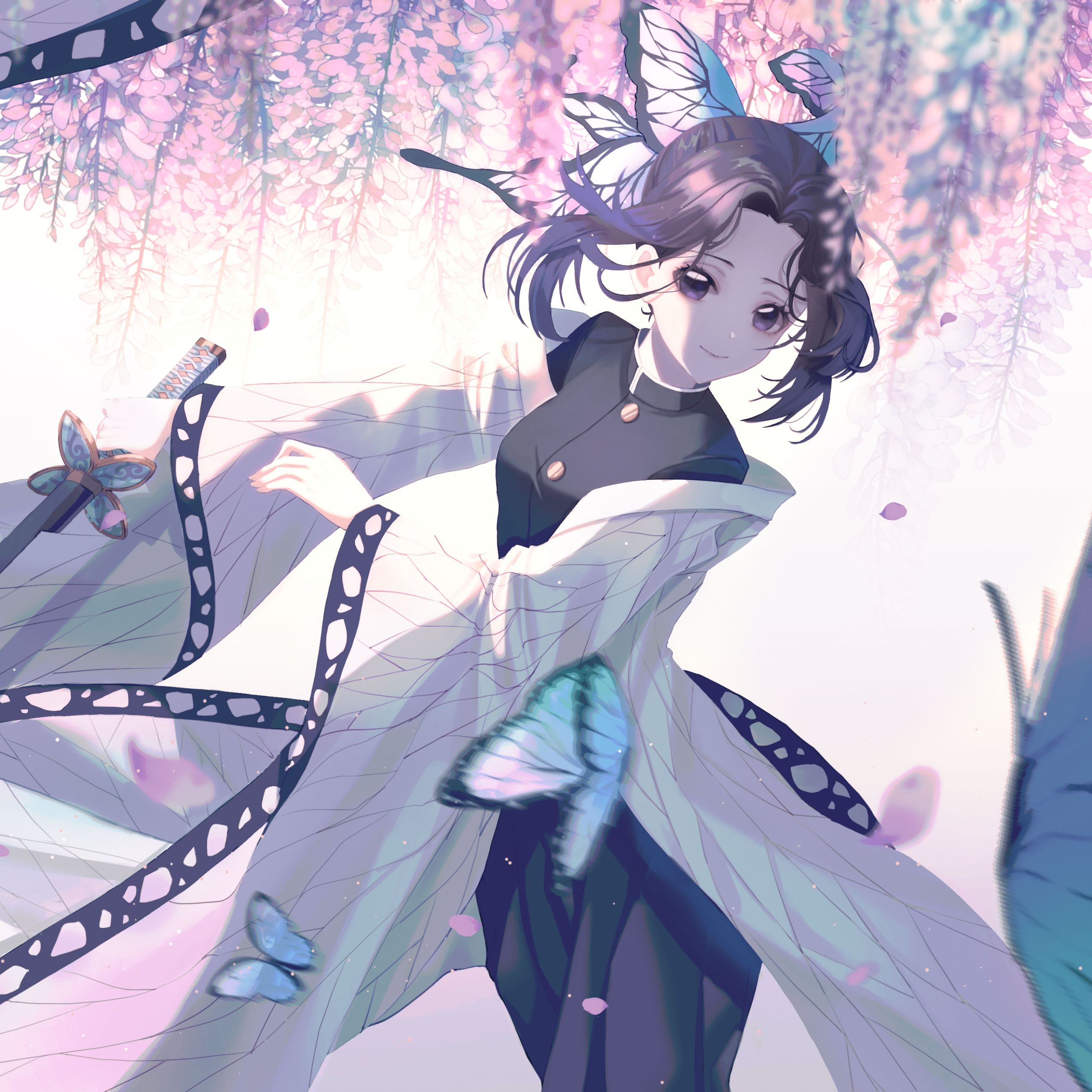 2560x2560 Shinobu Kocho Wallpaper 4K, Demon Slayer: Kimetsu no Yaiba, Anime