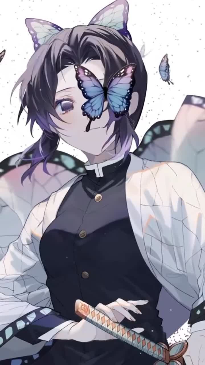 720x1280 Anime Buterfly Shinobu Kocho Live Phone Wallpaper Live Mobile Phone Wallpaper & Background