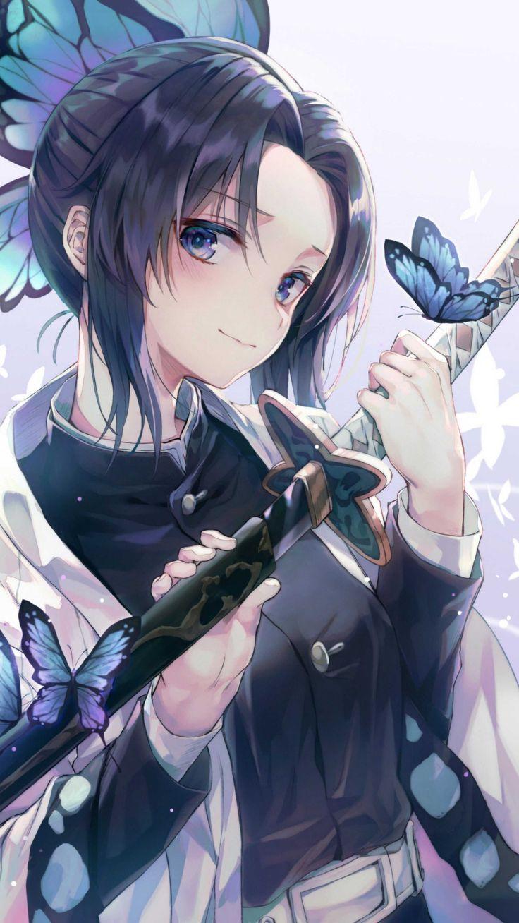 736x1308 Shinobu Kocho Wallpaper Discover more Anime, Demon Slayer, Kimetsu no Yaiba, Manga, Shinobu Kocho wallpaper. /shinobu. Anime, Wallpaper, Art