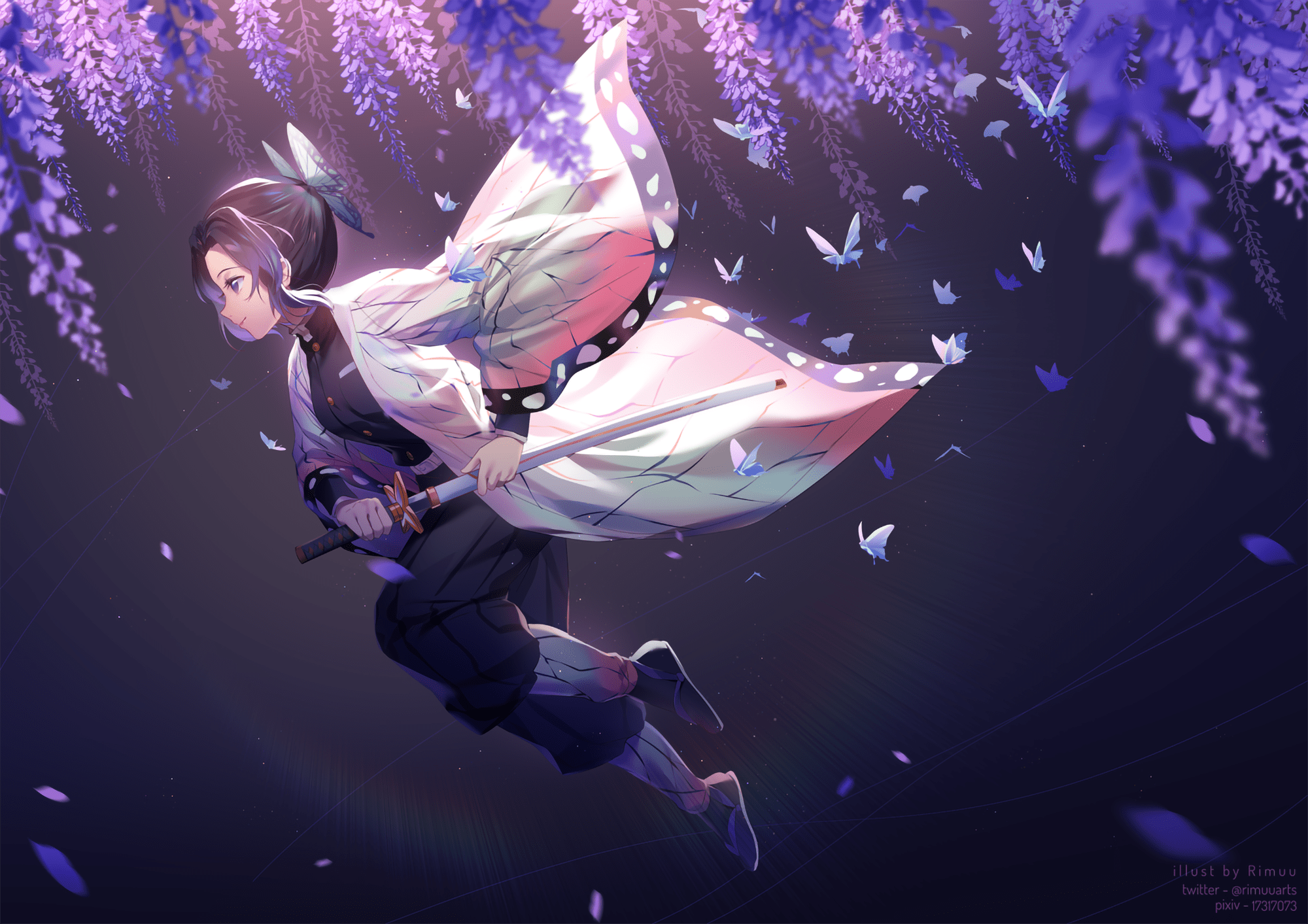 2000x1413 Shinobu Kochou HD Wallpaper and Background