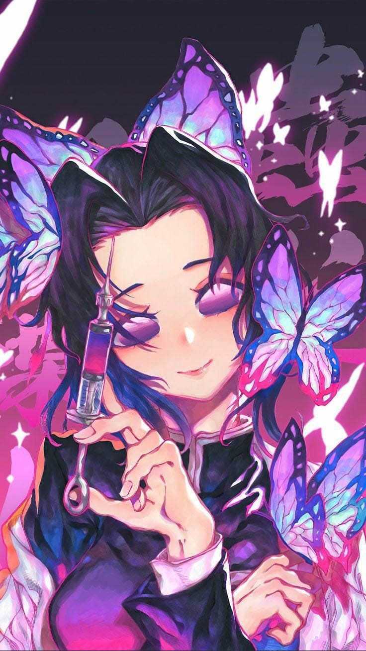 736x1309 Shinobu Wallpaper