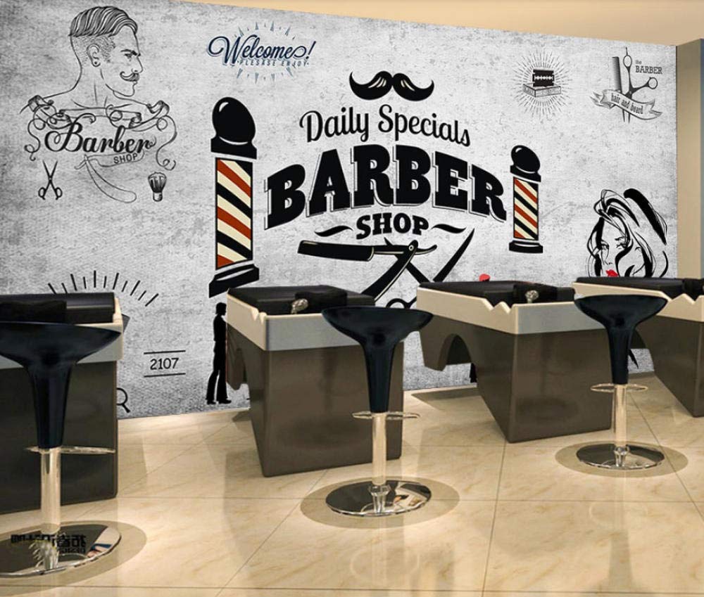 1000x849 Cowallpaper 3D Wallpaper Hair Salon Trend Hairstyle Beauty Salon Barber Shop Background Wall Poster Picture HD Print Silk Mural Tv Bedroom Living Room Kitchen F 400Cmx280Cm: Buy Online At Best Price In UAE