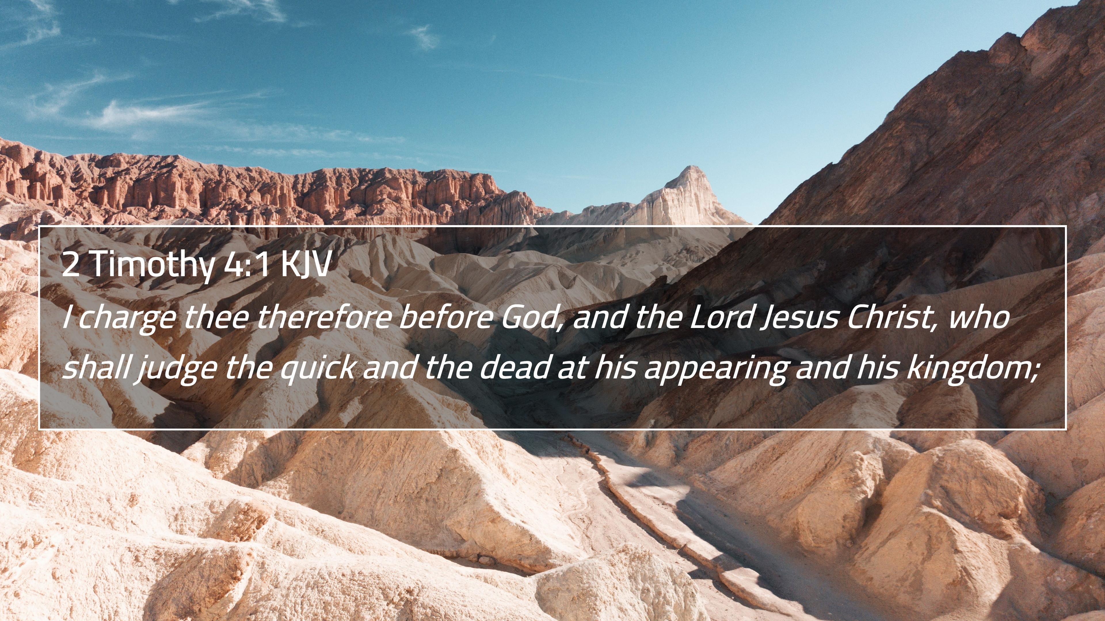 3840x2160 Timothy 4:1 KJV 4K Wallpaper charge thee therefore before God, and the Lord