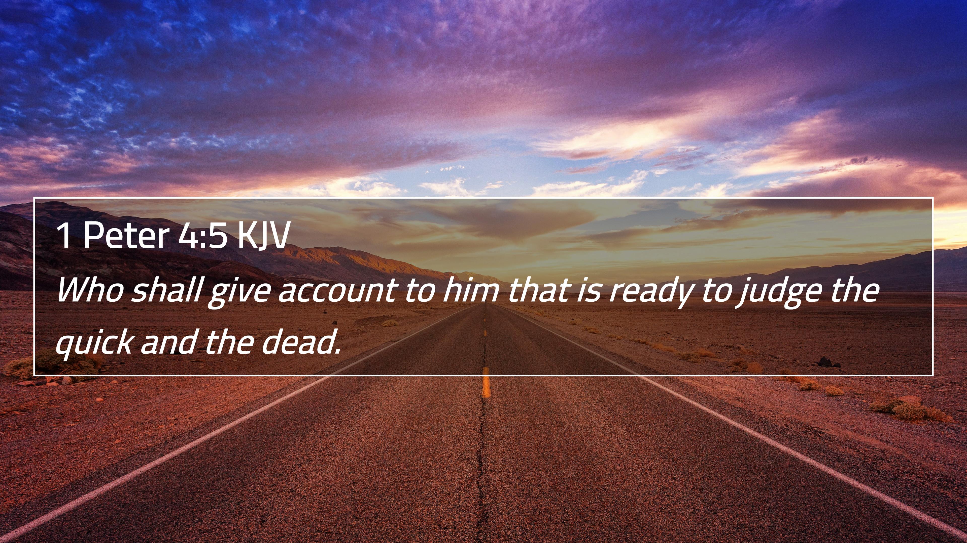 3840x2160 Peter 4:5 KJV 4K Wallpaper shall give account to him that is ready to