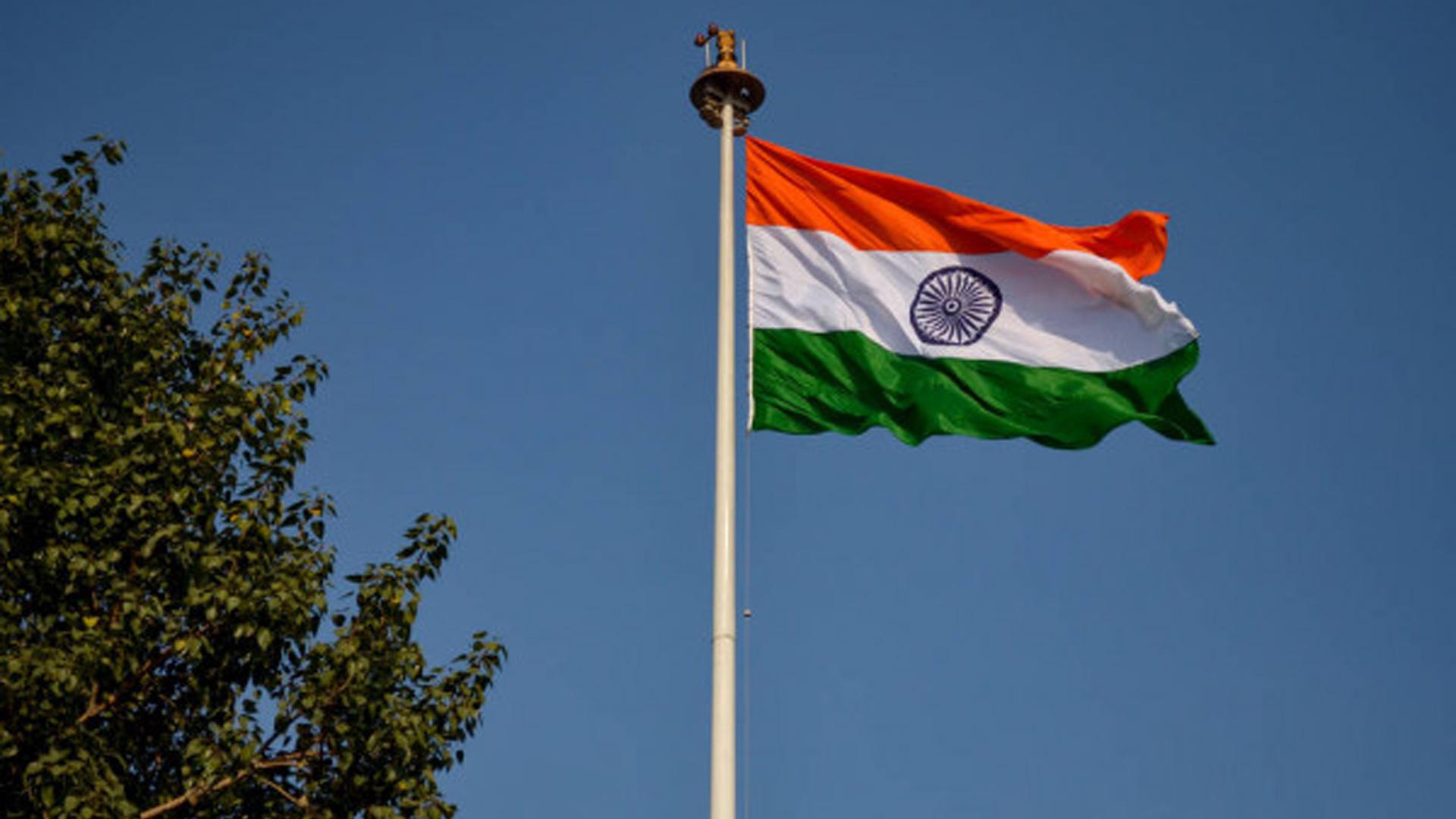 1920x1080 Indian National Flag In Blue Sky Background HD Indian Flag Wallpaper