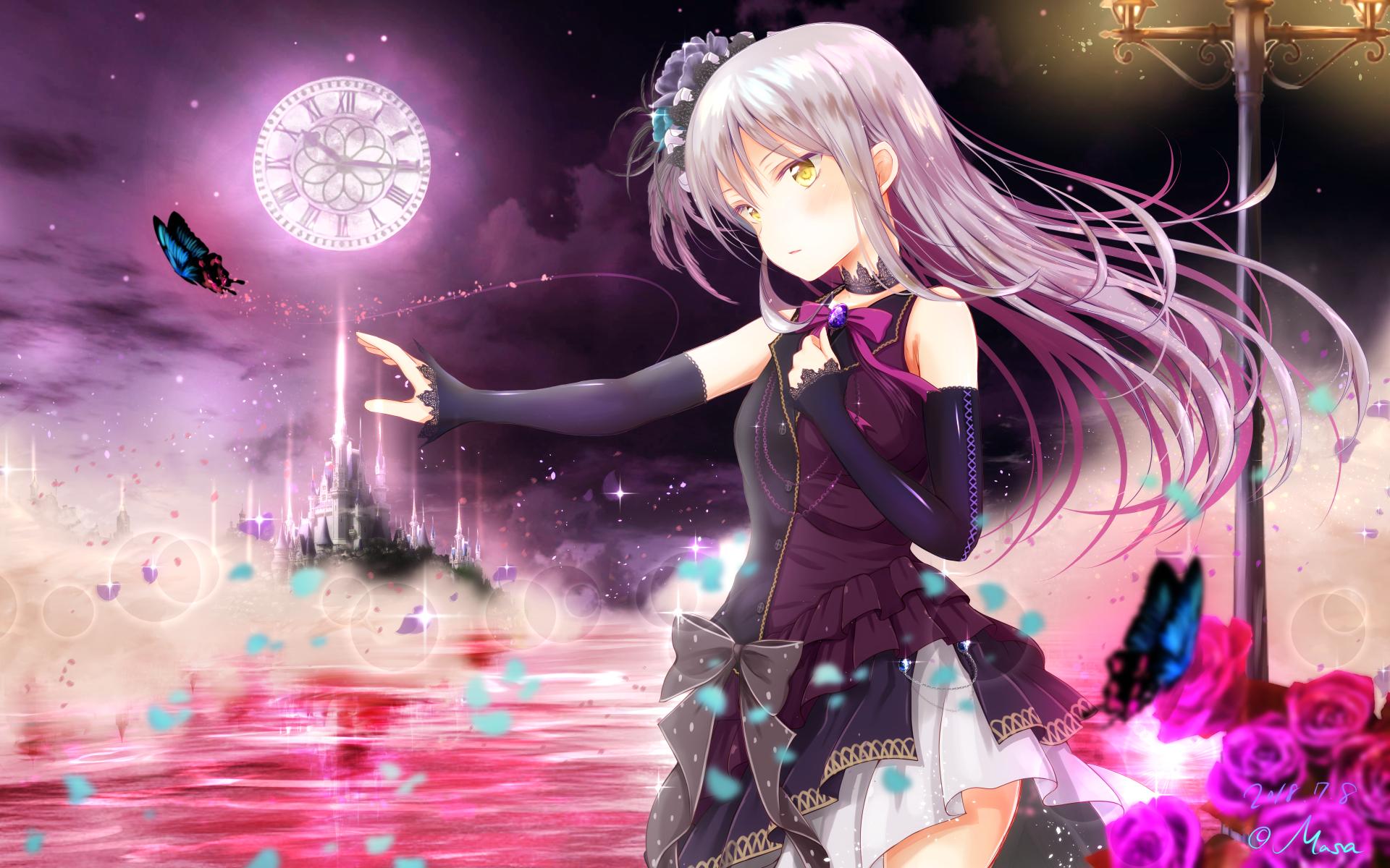 1920x1200 masa (mirage77) bang dream! minato yukina breast hold dress wallpaper