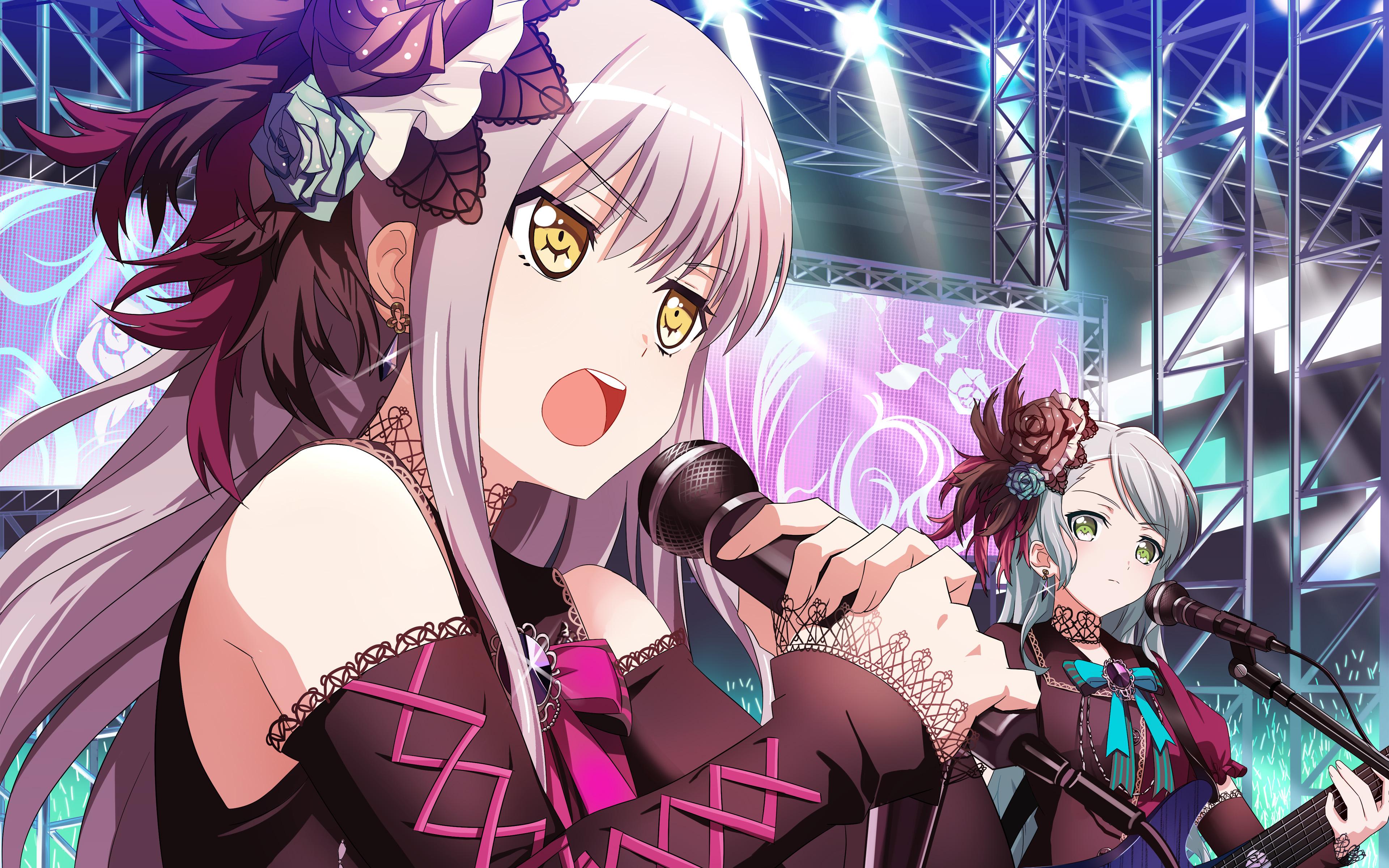 3840x2400 Download wallpaper Hikawa Sayo, Minato Yukina, manga, BanG Dream, concert, Sayo Hikawa, Yukina Minato, BanG Dream Girls Band Party for desktop with resolution 3840x2400. High Quality HD picture wallpaper