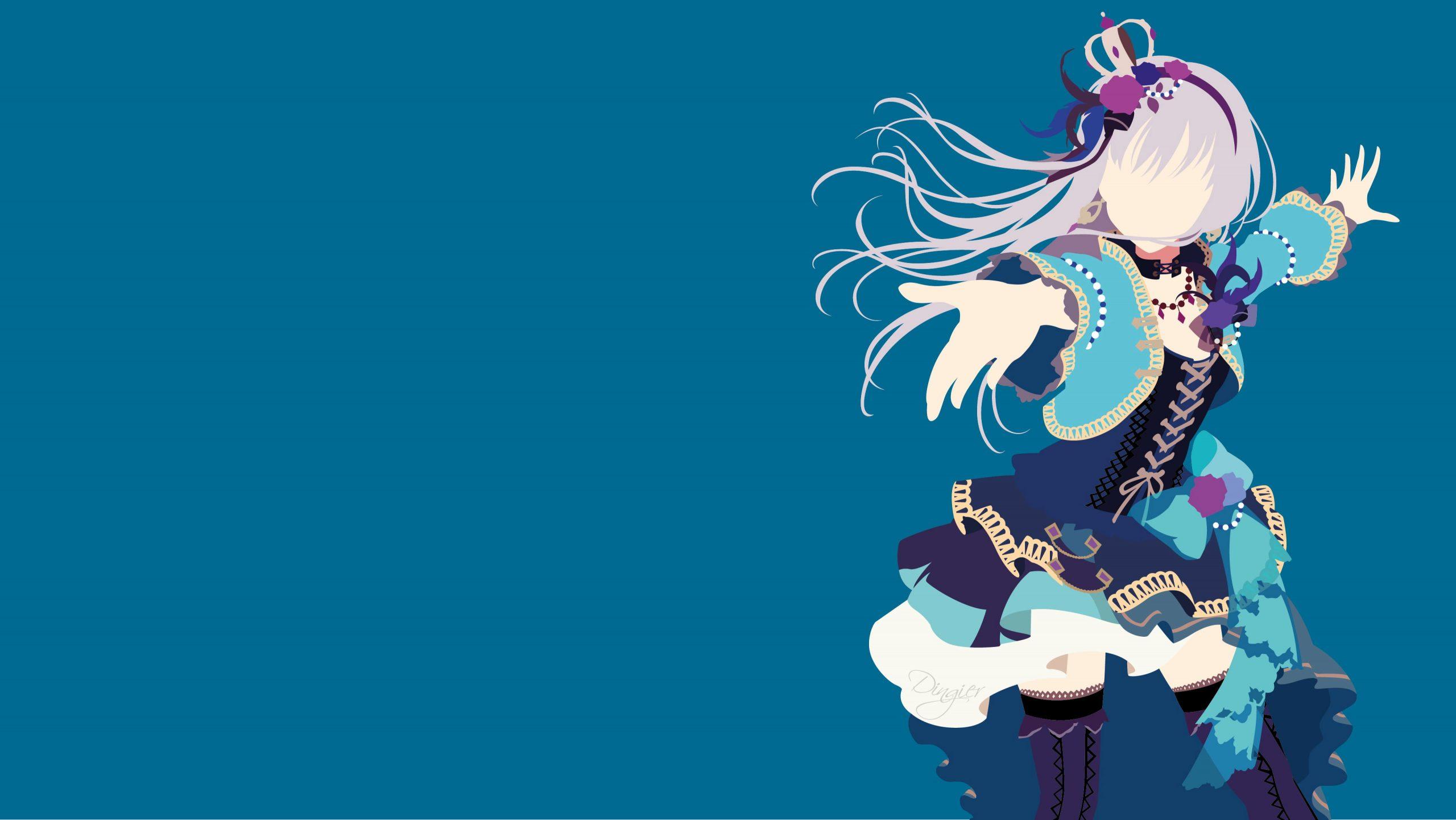 2560x1441 Wallpaper Anime, Bang Dream, Minato Yukina, Minimal • Wallpaper For You