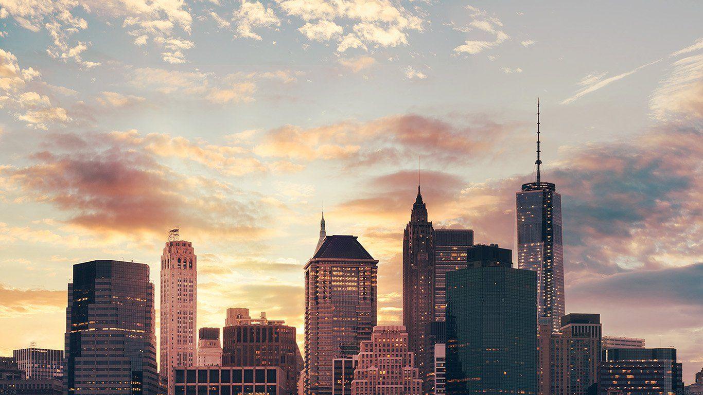 1366x768 Rose Gold Aesthetic Building Wallpaper