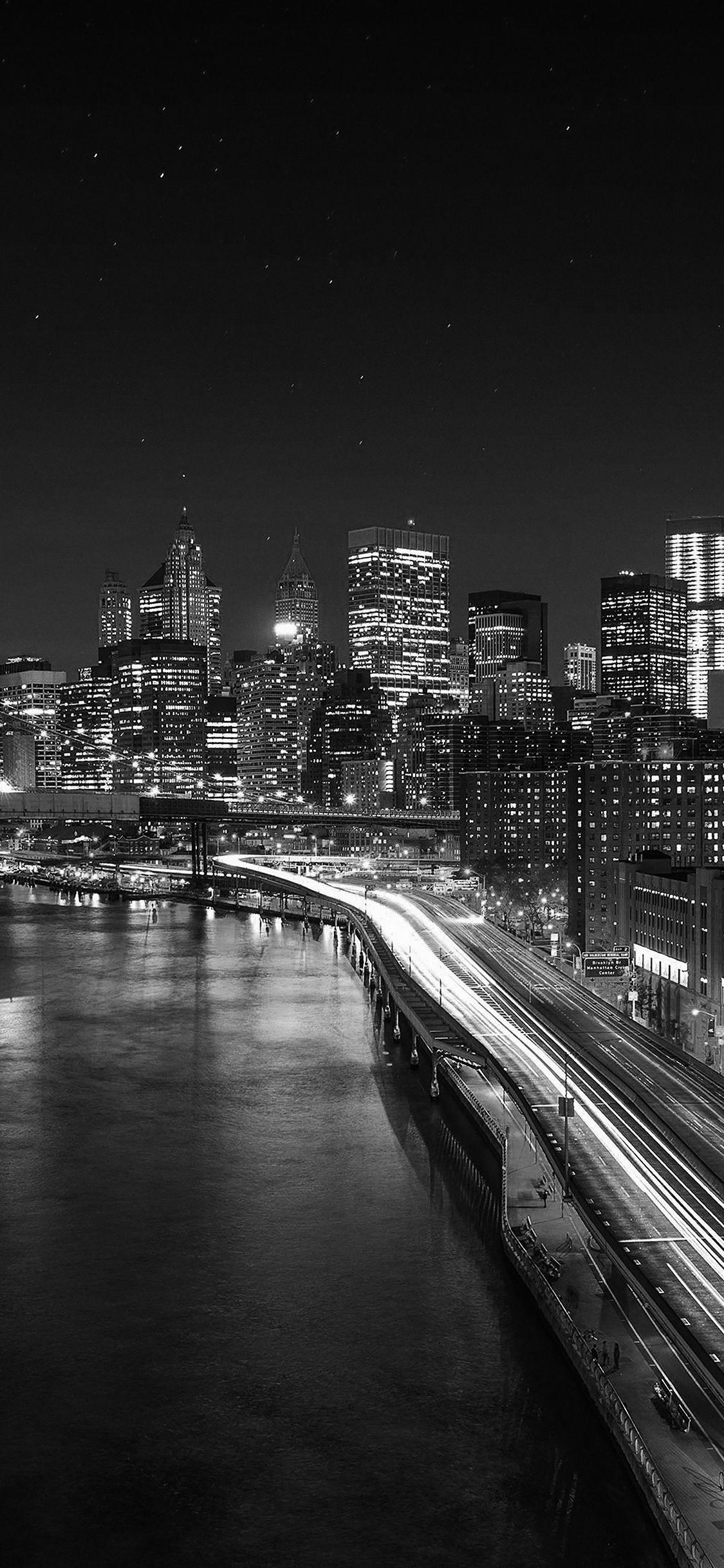 1125x2436 Aesthetic Grey City Wallpaper