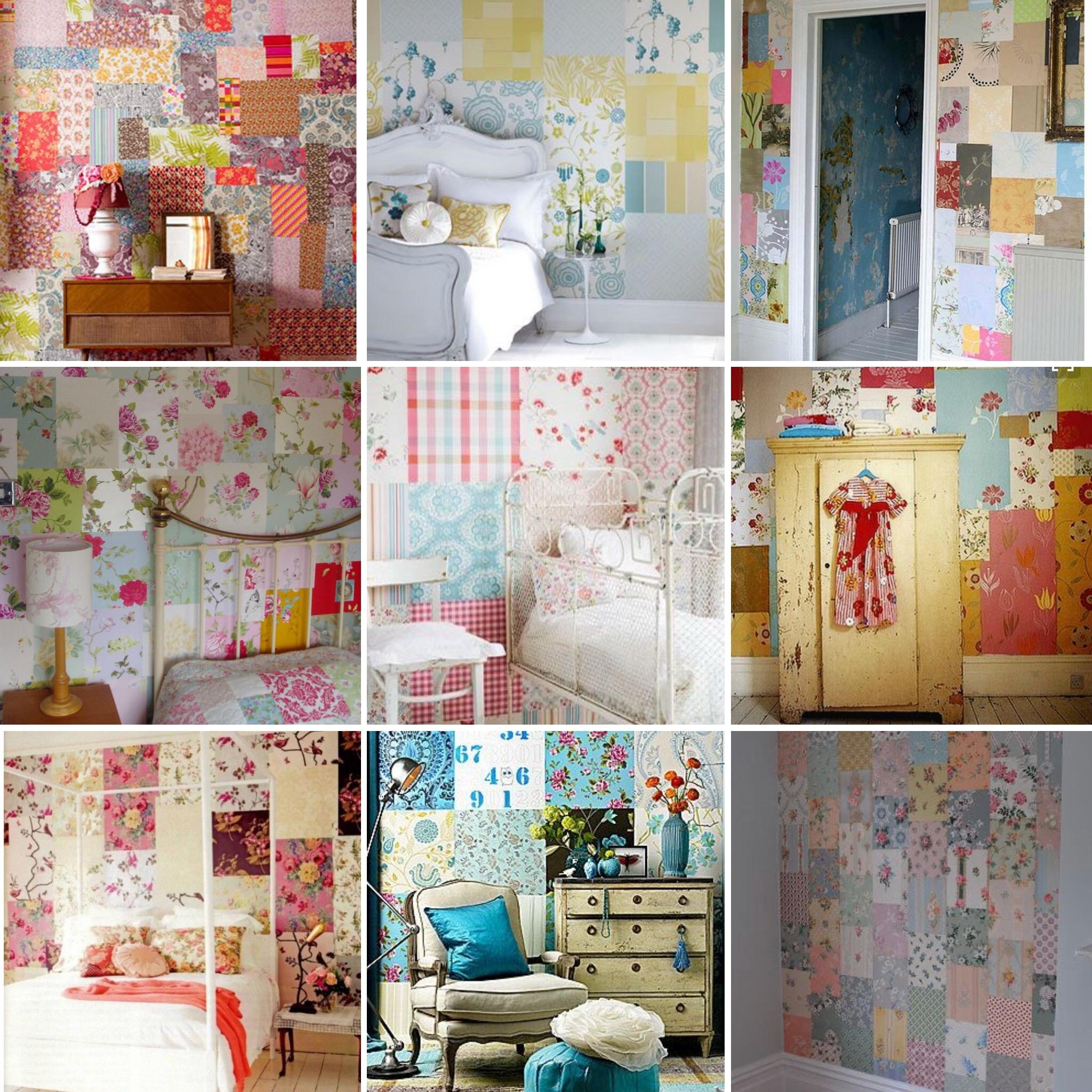 2048x2048 How to make a patchwork wallpaper wall. Kelly Rae Roberts