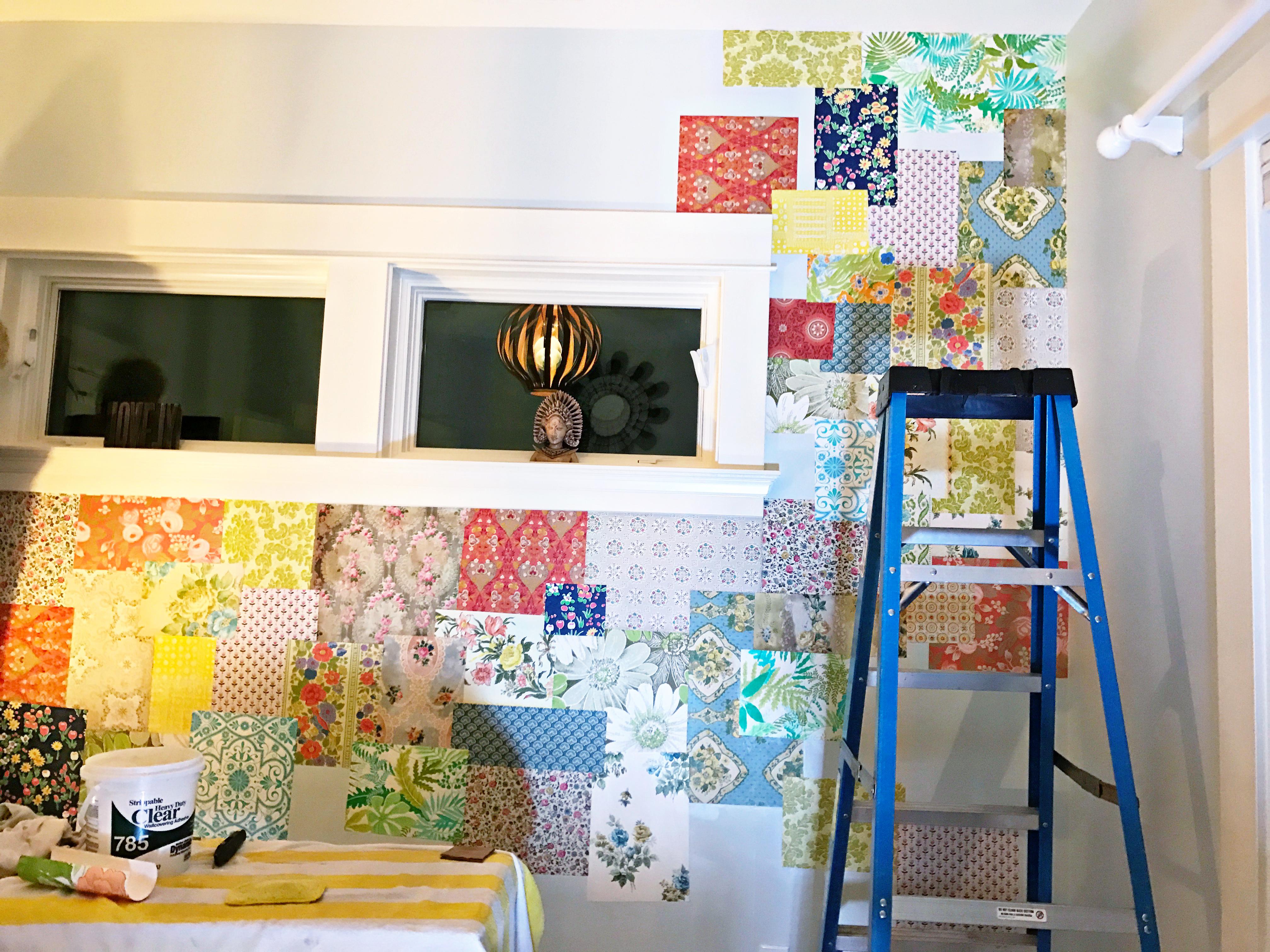 4032x3024 How to make a patchwork wallpaper wall. Kelly Rae Roberts