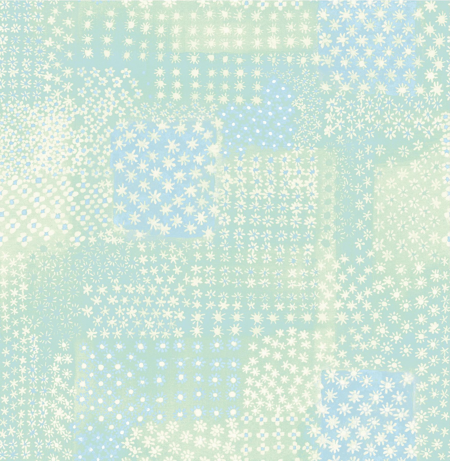 1757x1800 A Street Prints By Brewster 1014 001861 Kismet Flower Power Green Patchwork Wallpaper Savvy Decorator