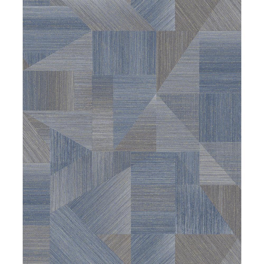1000x1000 Walls Republic Fabric Patchwork Wallpaper Navy Paper Strippable Roll (Covers 57 sq. ft.) R6541