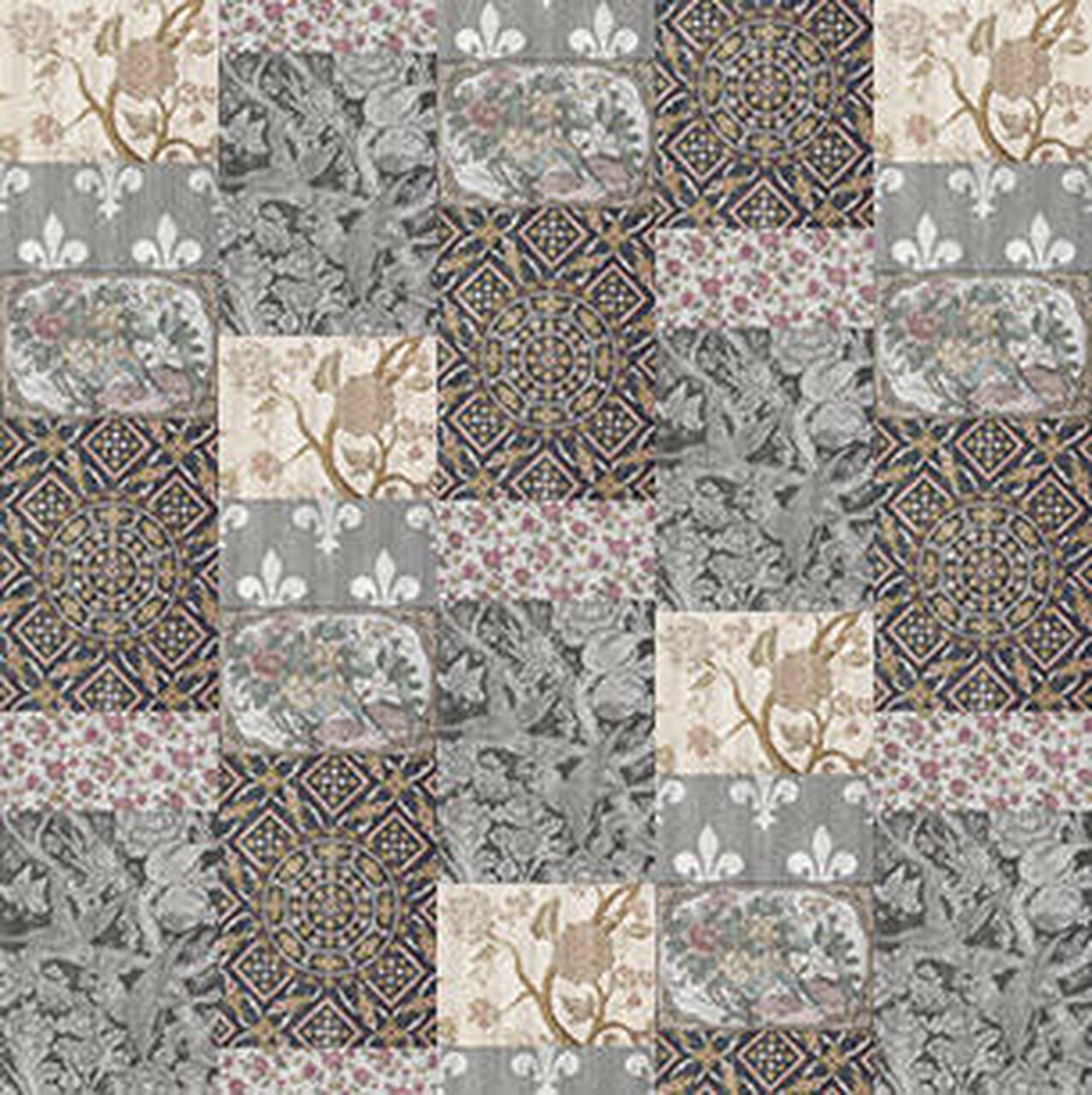 1276x1280 Arts & Crafts Patchwork Wallpaper