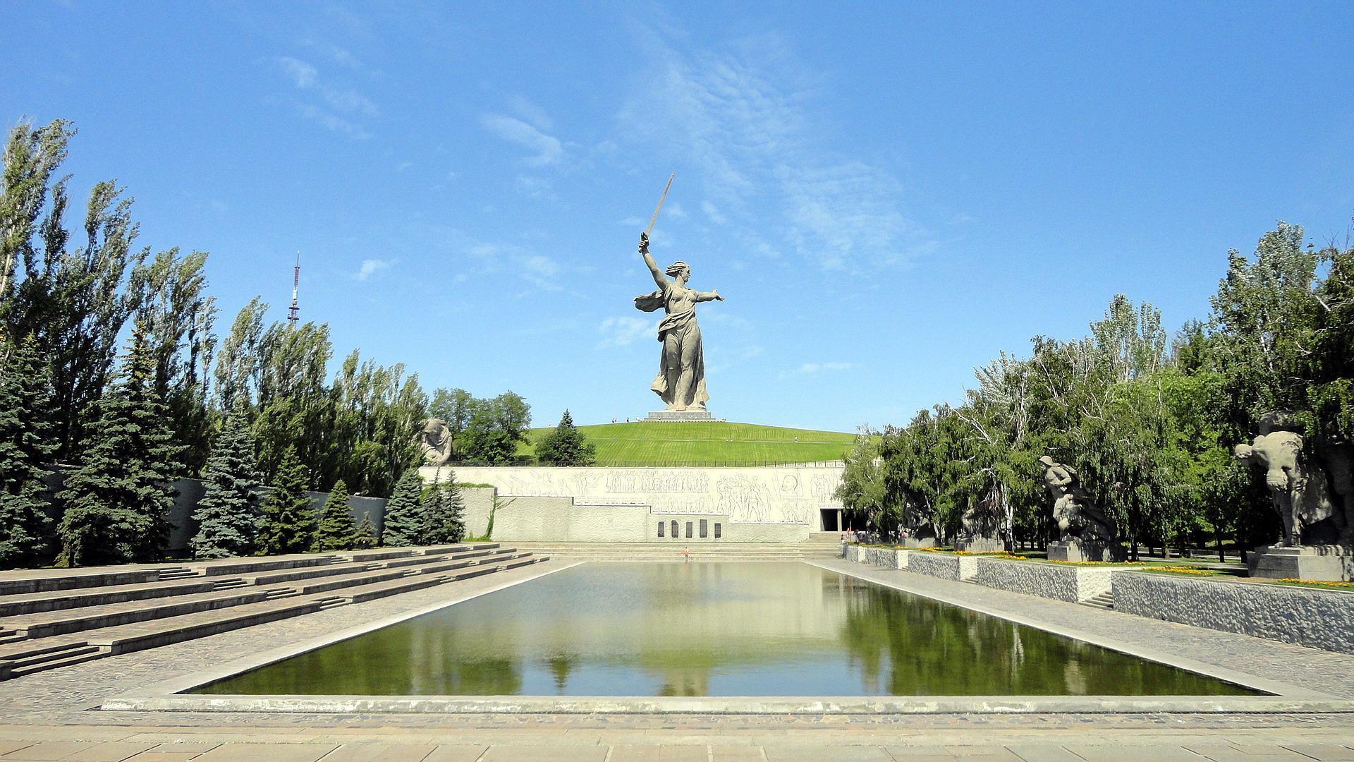 1920x1080 image Volgograd Cities Sculptures 1920x1080