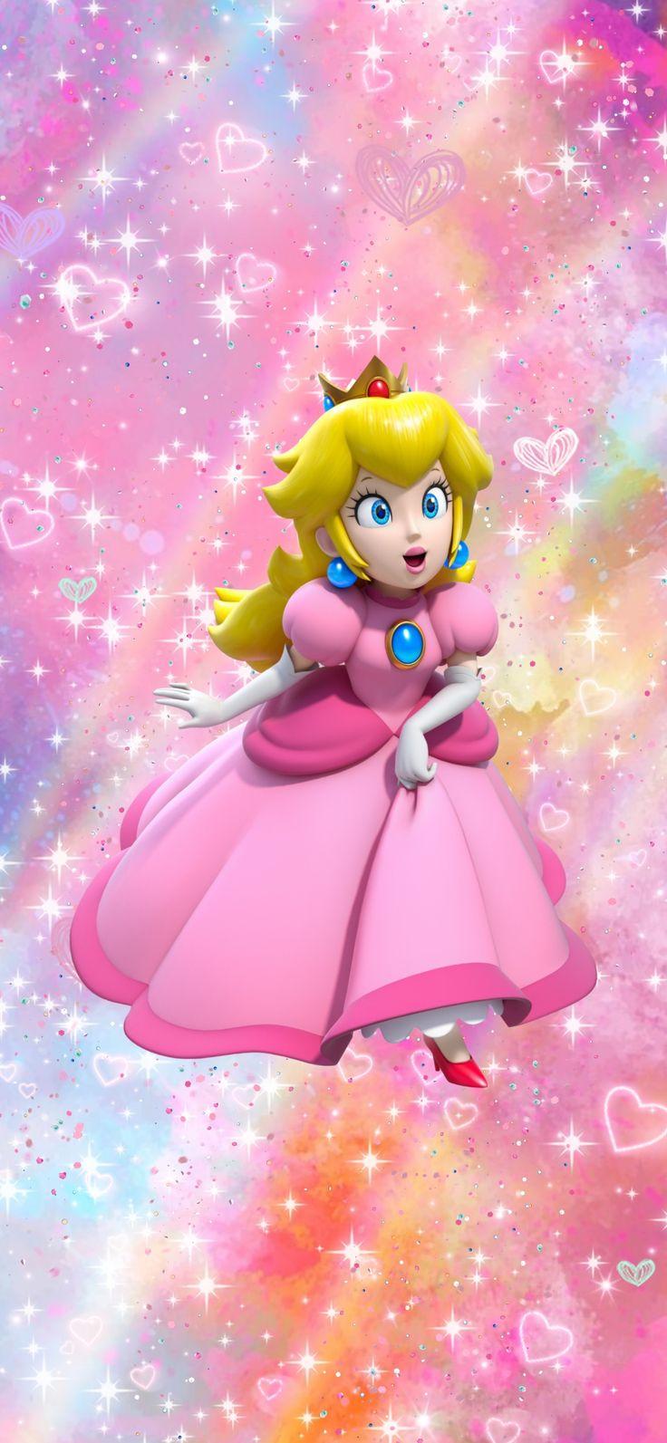 736x1593 Nintendo Princess Peach aesthetic phone background wallpaper