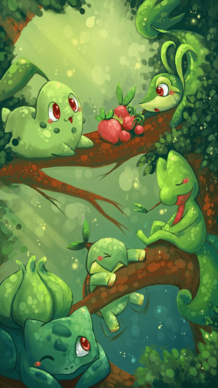 750x1334 Pokémon Grass Desktop Wallpaper