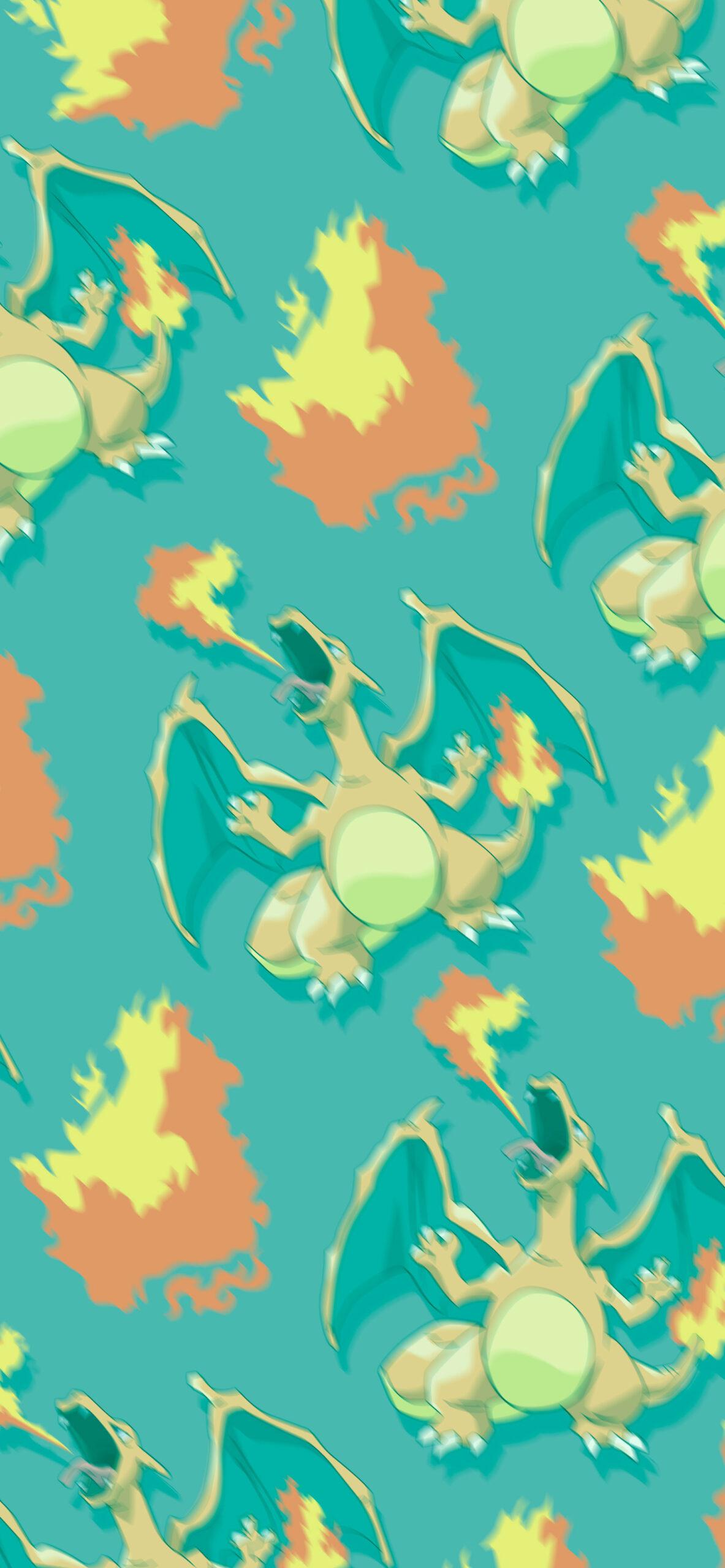 1183x2560 Pokemon Wallpaper HD for iPhone with Charizard