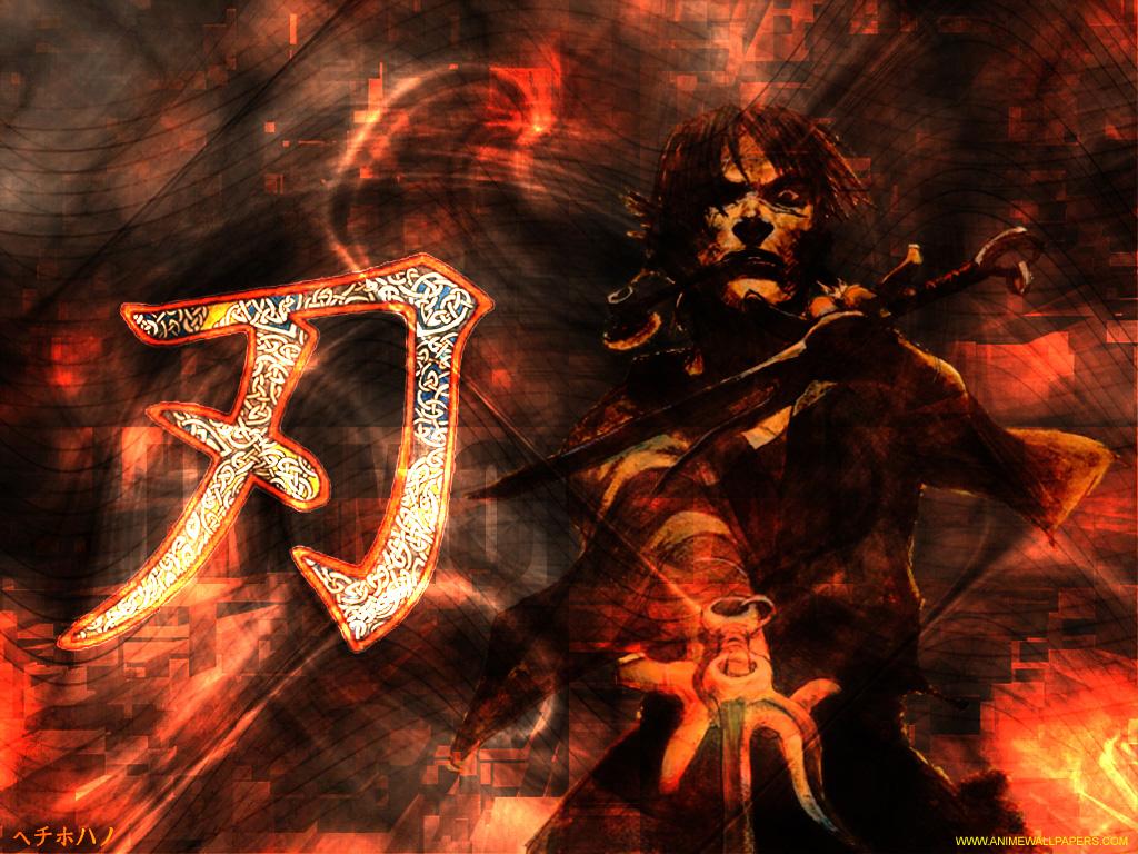 1024x768 Anime wallpaper blade of the immortal tagme (character) samura hiroaki single short hair hieroglyph 1024x768 155213 en