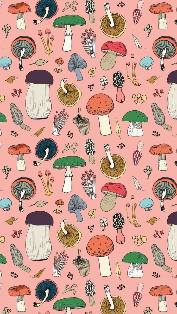 Cottagecore Fungi Fabric Wallpaper and Home Decor  Spoonflower