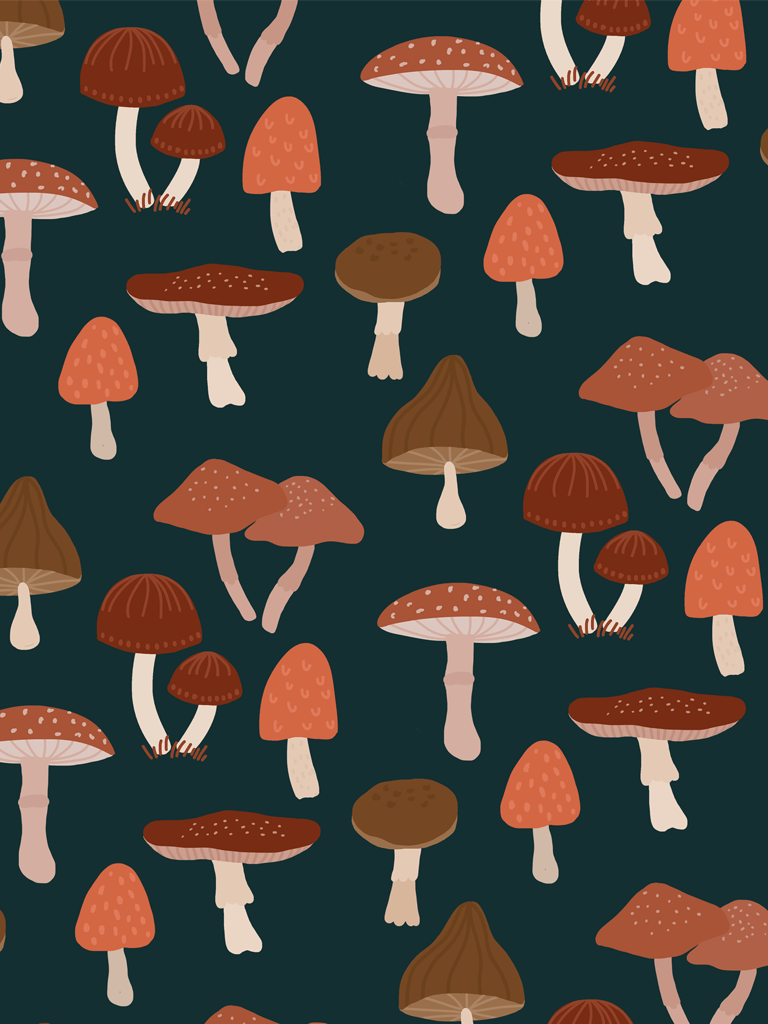 768x1024 Free download desktop wallpaper background printpattern with flowers [768x1024] for your Desktop, Mobile & Tablet. Explore Mushroom Aesthetic Wallpaper. Mushroom Wallpaper, Mushroom Wallpaper, Infected Mushroom Wallpaper