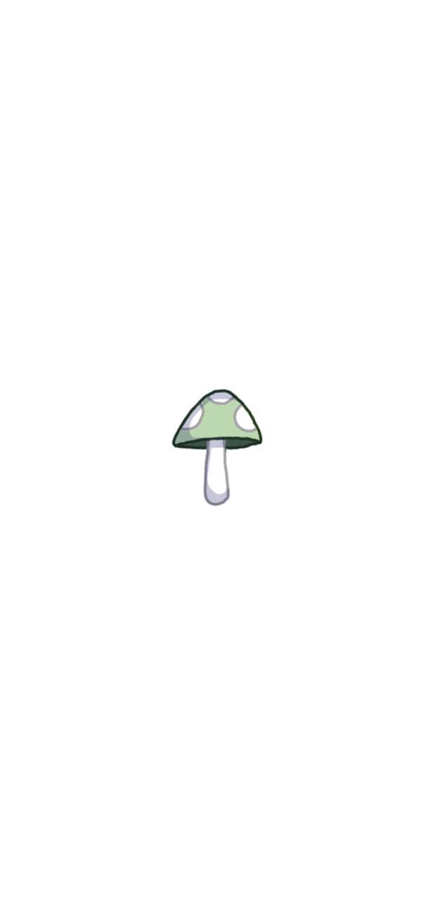 630x1280 Green mushroom wallpaper