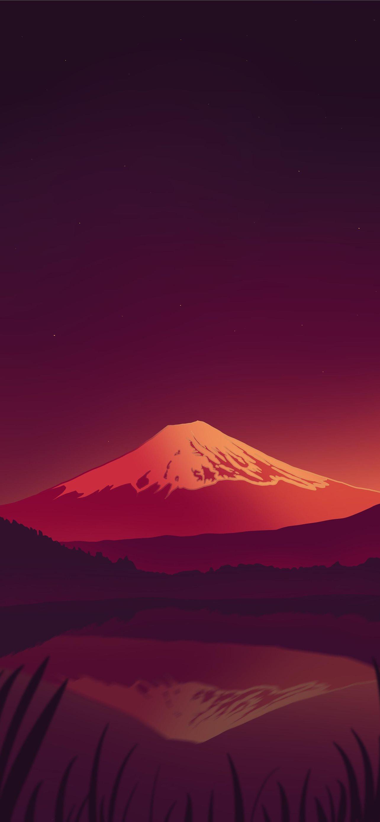 1284x2778 mount fuji iPhone Wallpaper Free Download