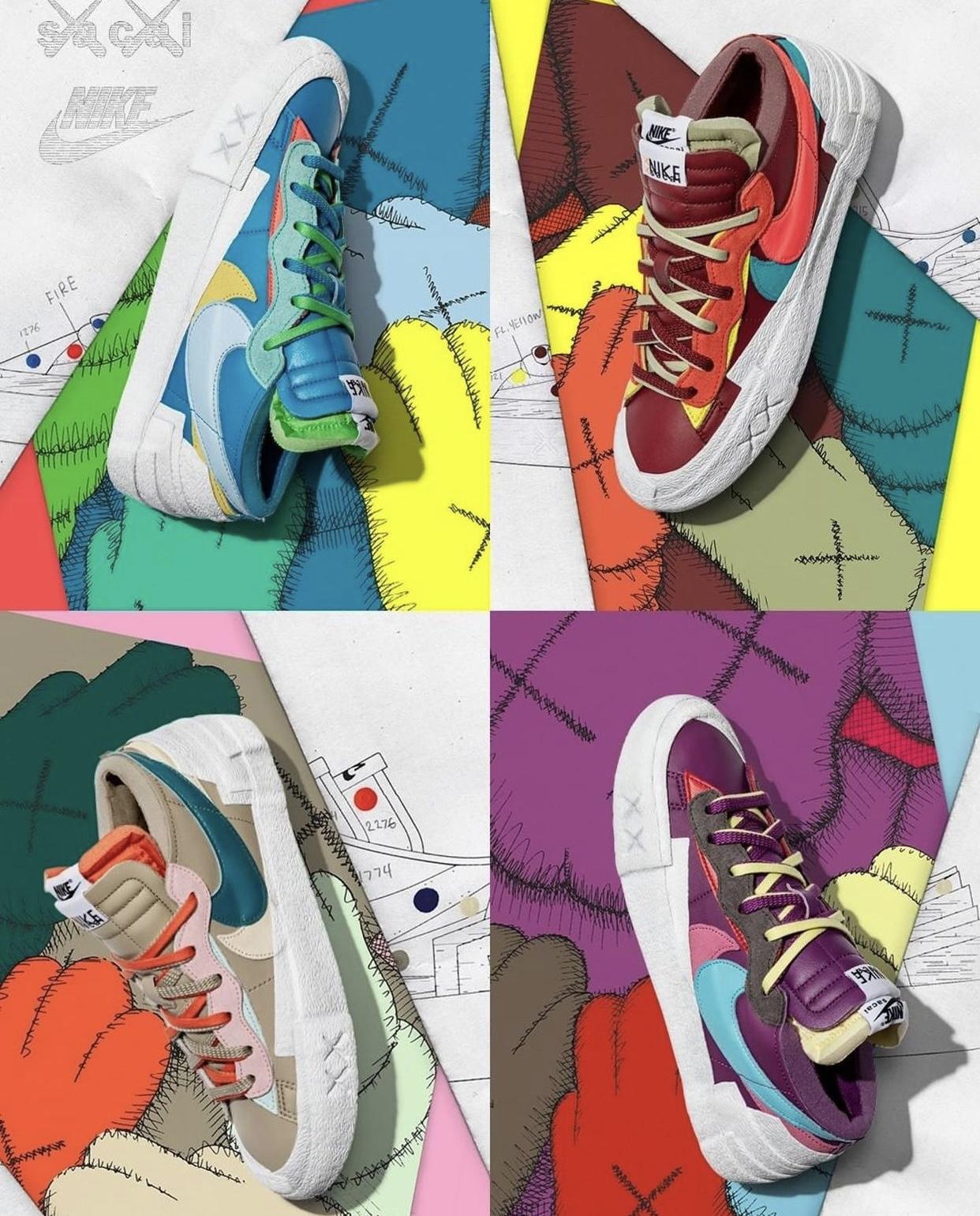 1242x1540 Kaws Sacai Nike Blazer Low Release Date Info