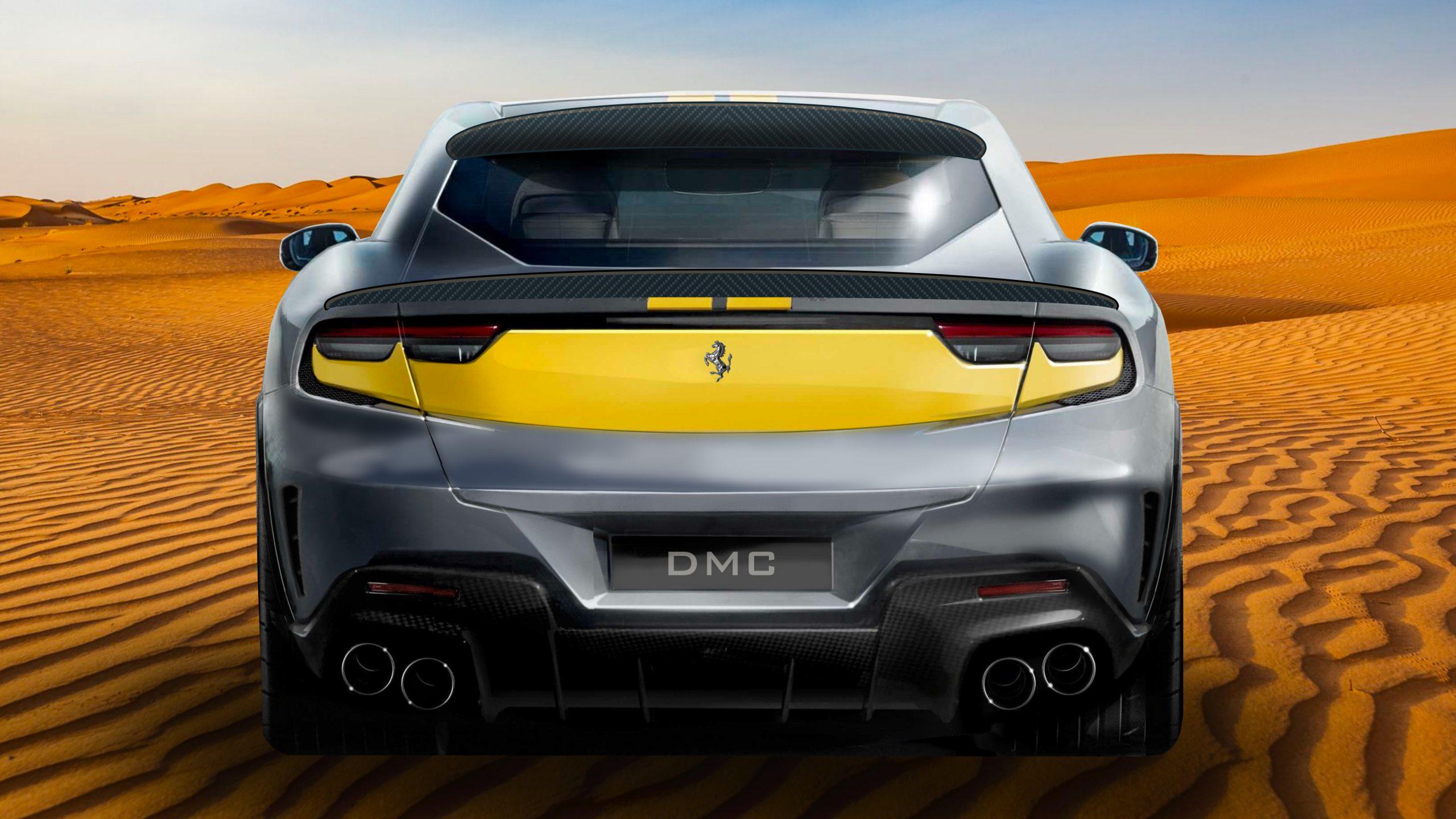2560x1440 Ferrari Purosangue: Forged Carbon Fiber Aero Kit: Roof Rear Wing Spoiler fits the OEM SUV Body