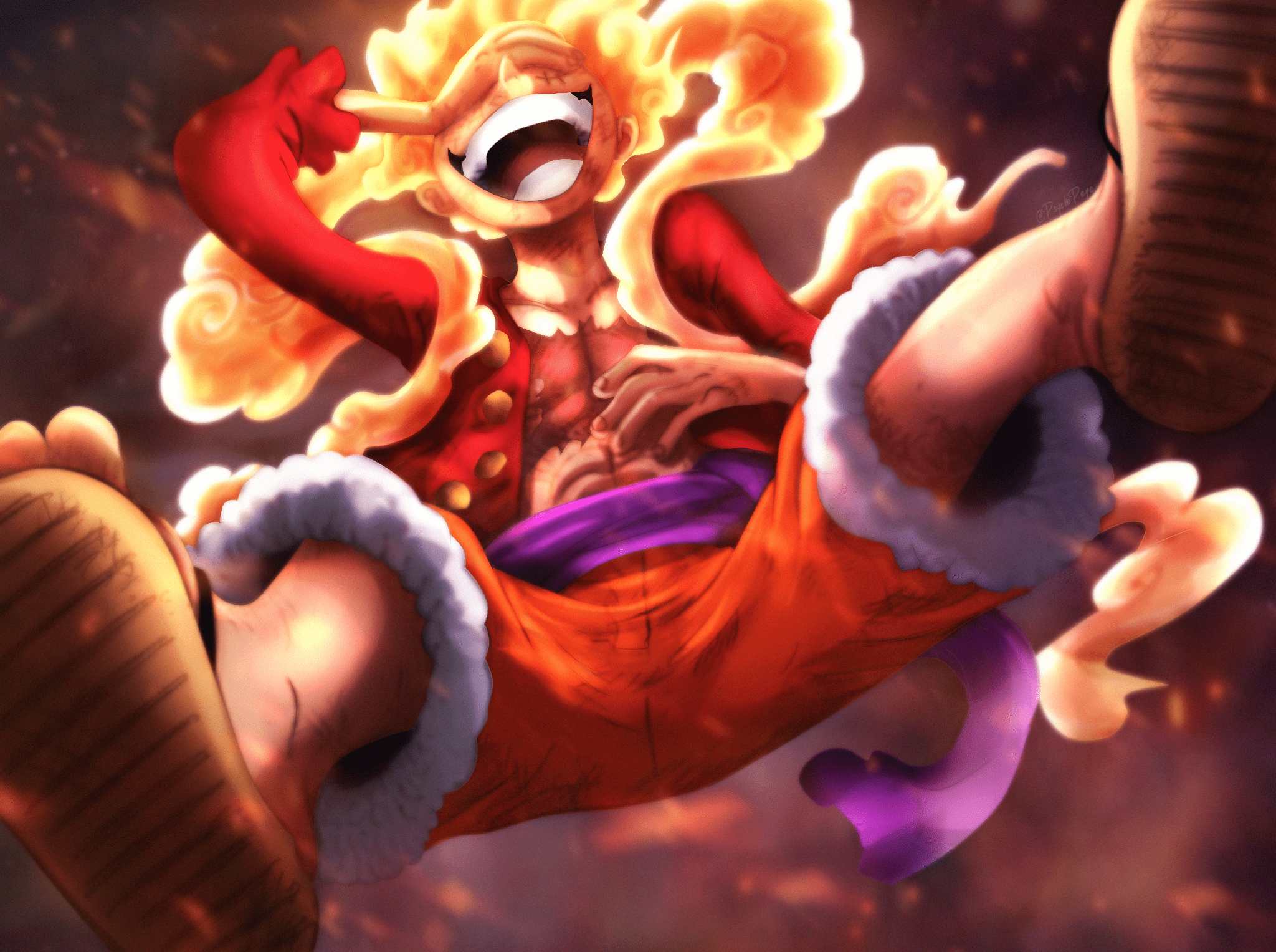 2048x1527 One Piece 1044 : Luffy Gear 5 By Psycho PP
