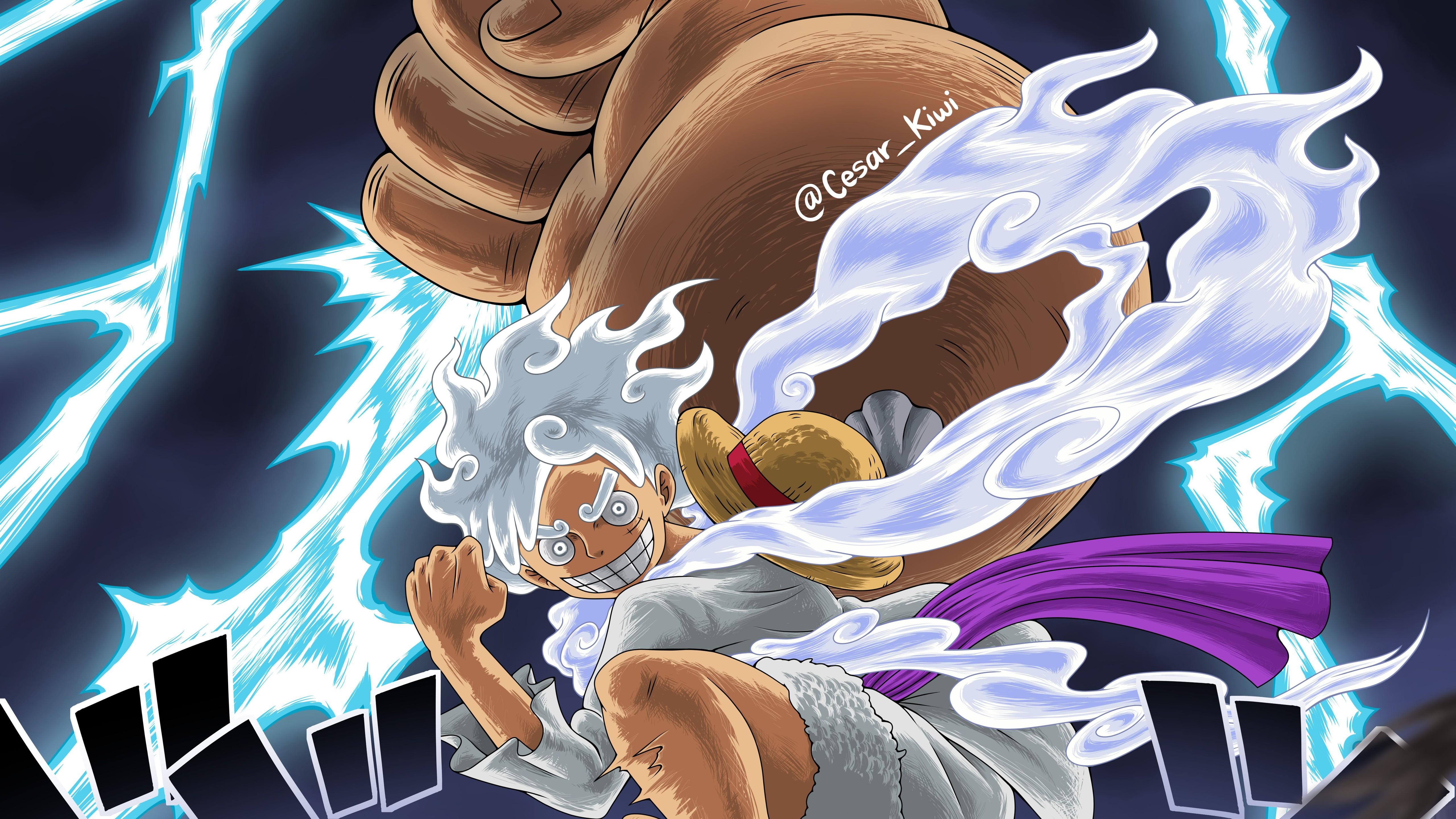 5120x2880 Gear 5 Monkey D. Luffy 4K 5K HD One Piece Wallpaper
