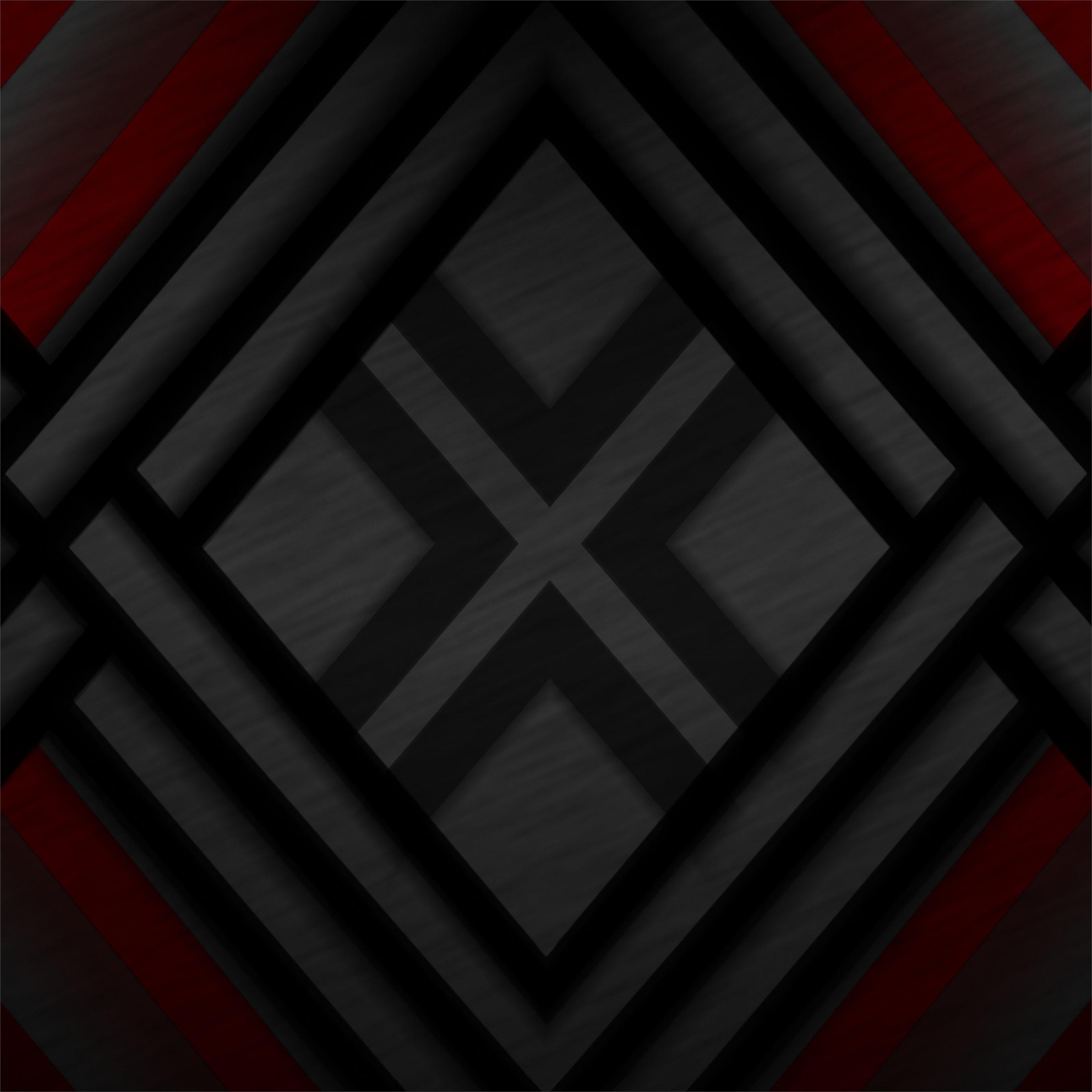 2732x2732 dark simple red abstract 4k iPad Air Wallpaper Free Download