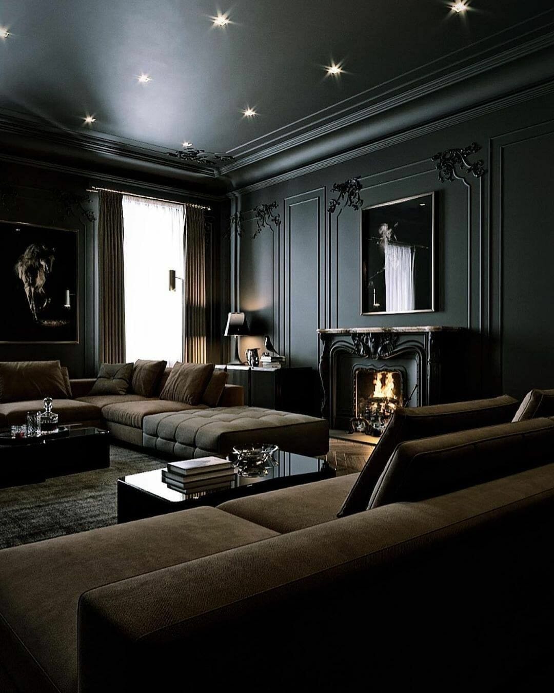 1080x1350 Luxury Black Rose Living Room Design / Decoration (png / jpg) (2022)